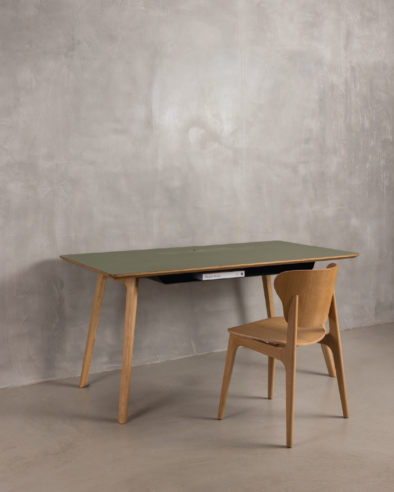 FIKA Oak Desk - Olive