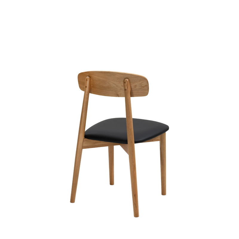 Forest 03 Dining Chair - Black Leather