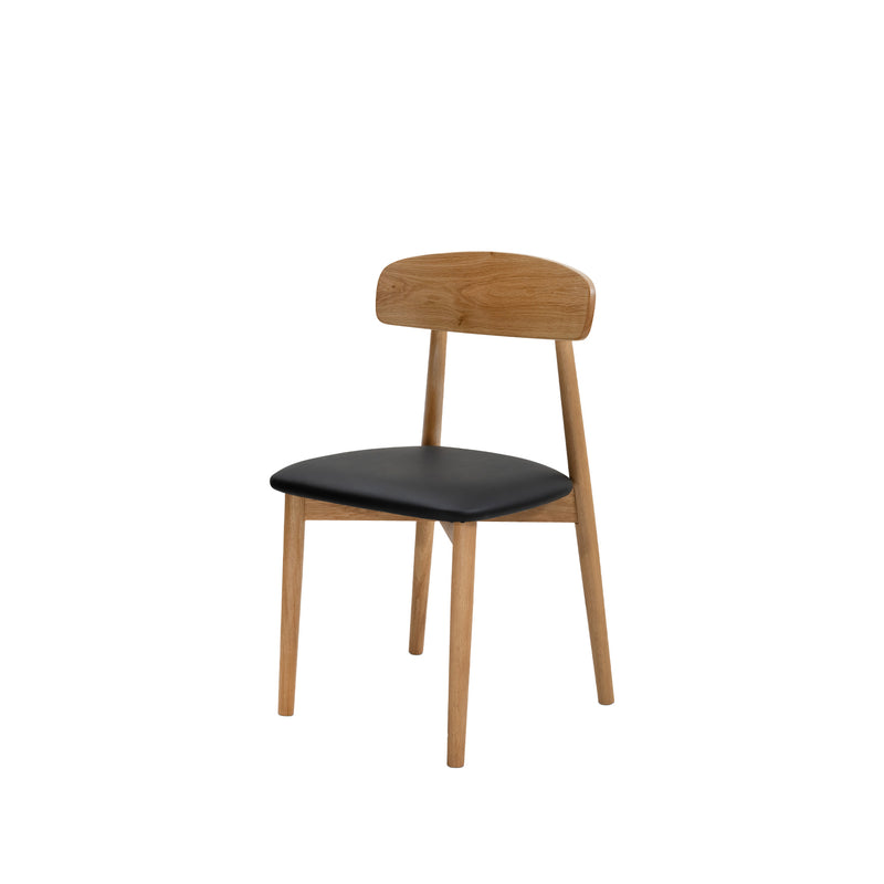 Forest 03 Dining Chair - Black Leather