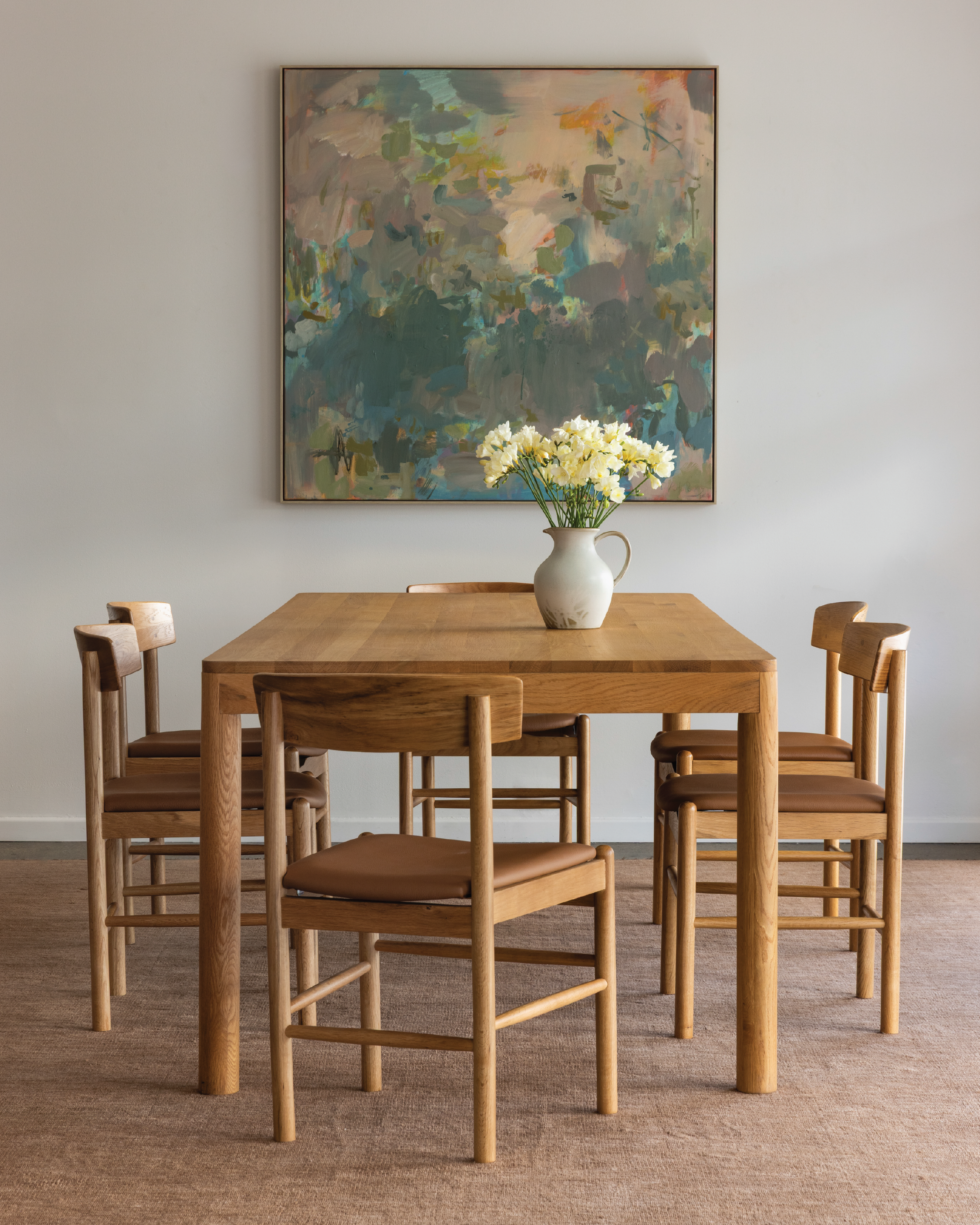 Forest 03 Cognac Full Grain Leather Dining Chair