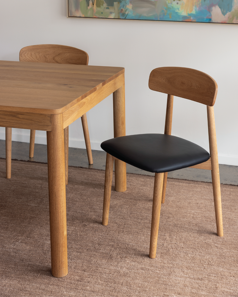 Forest 03 Dining Chair - Black Leather