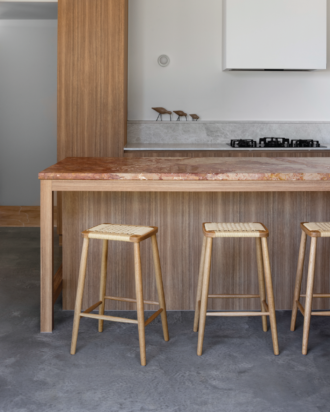 Forest Oak & Paper Cord Counter Stool