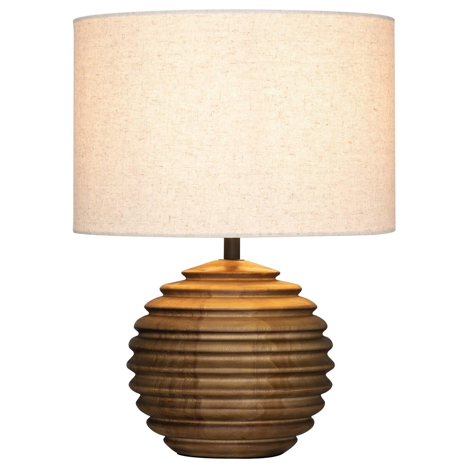 Khari Ribbed Wood Table Lamp