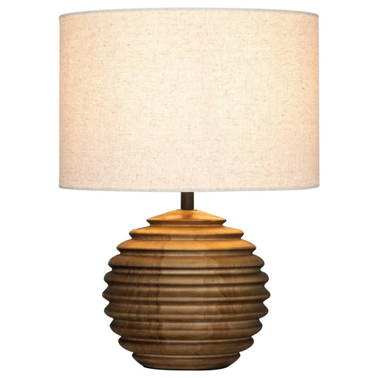Khari Ribbed Wood Table Lamp