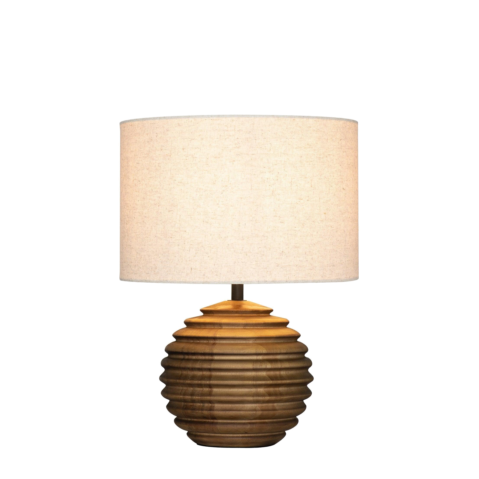 Khari Ribbed Wood Table Lamp