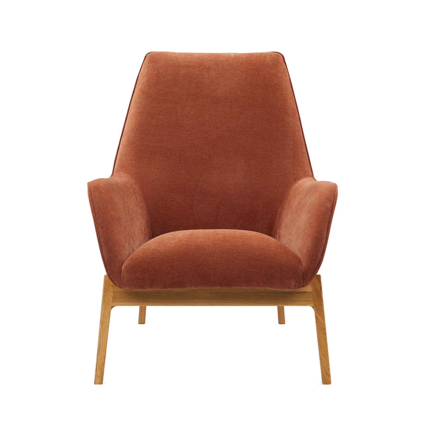 Arna High Back Armchair Rust