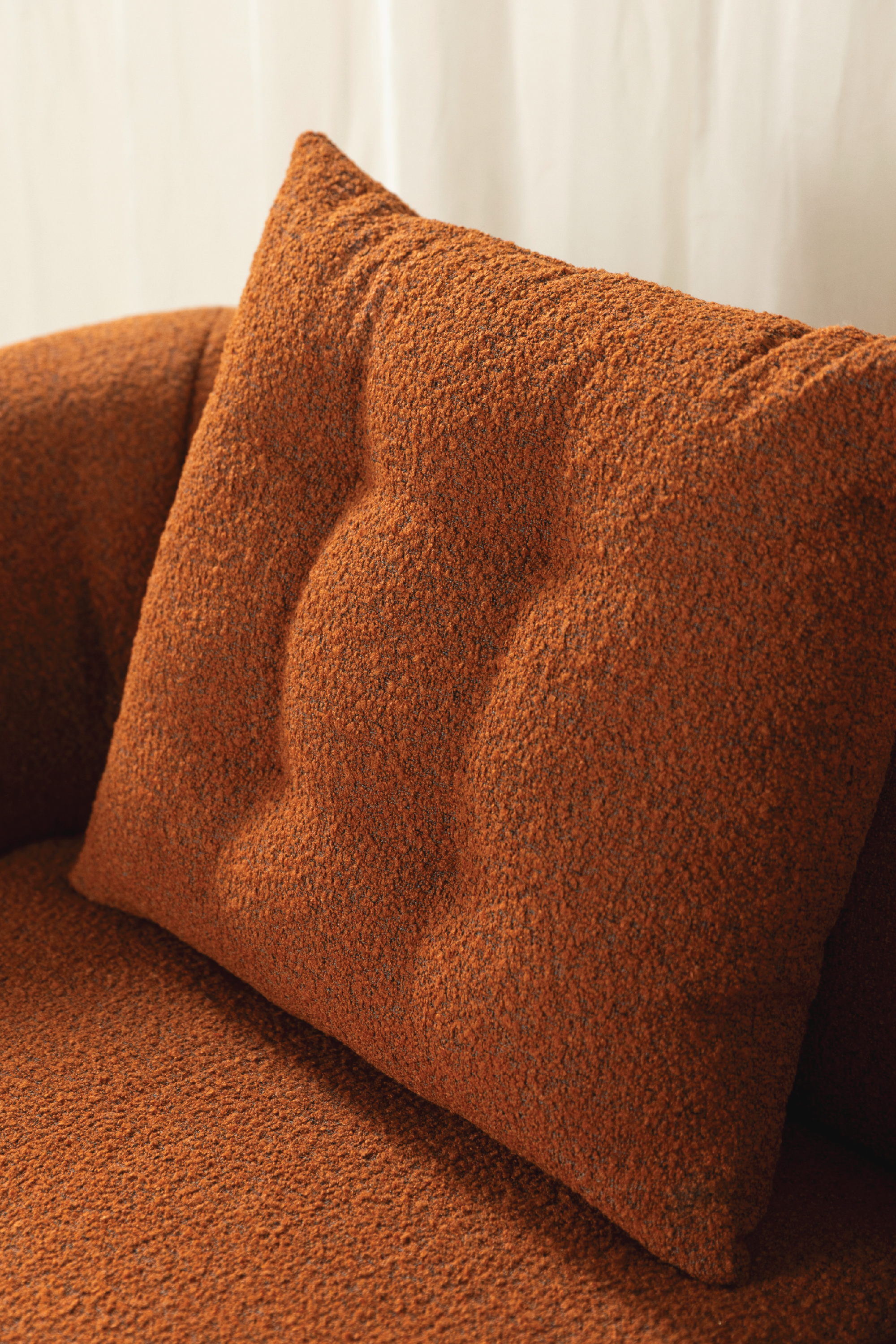 Kurva 3 Seat Sofa Burnt Orange