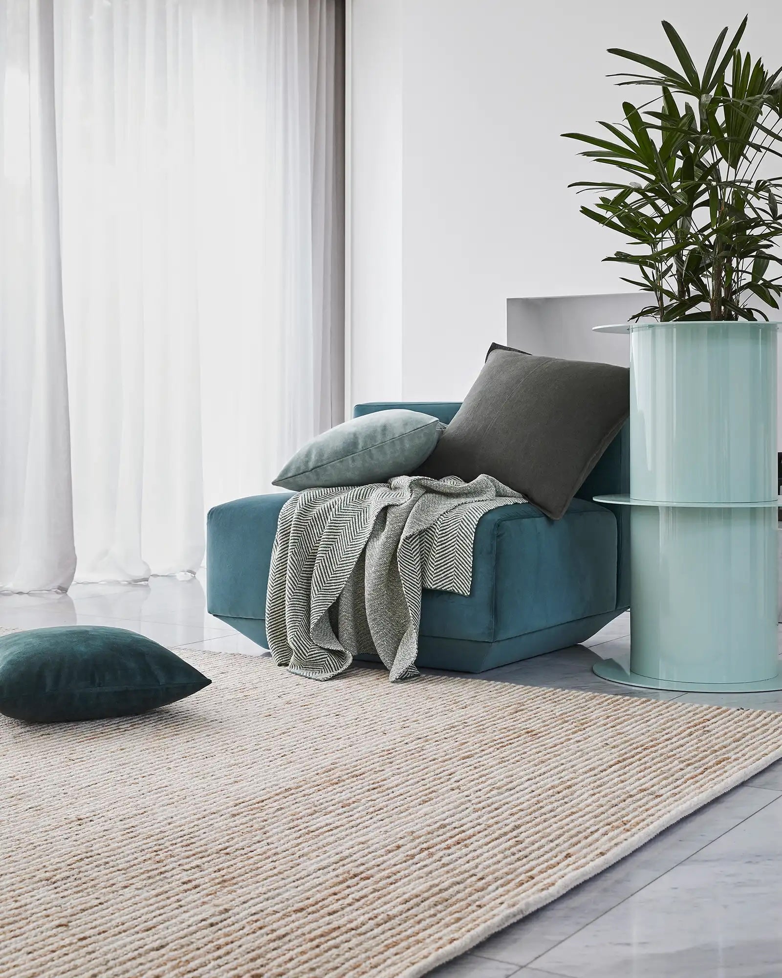 Weave Lisbon Rug - Seasalt