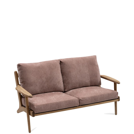 Map 2 Seat Sofa (Walnut/Dusty Rose)