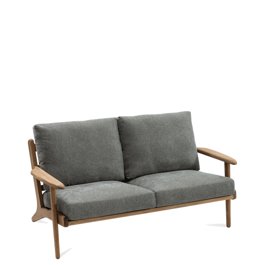 Map 2 Seat Sofa (Walnut/Evergreen Fog) - Special Order