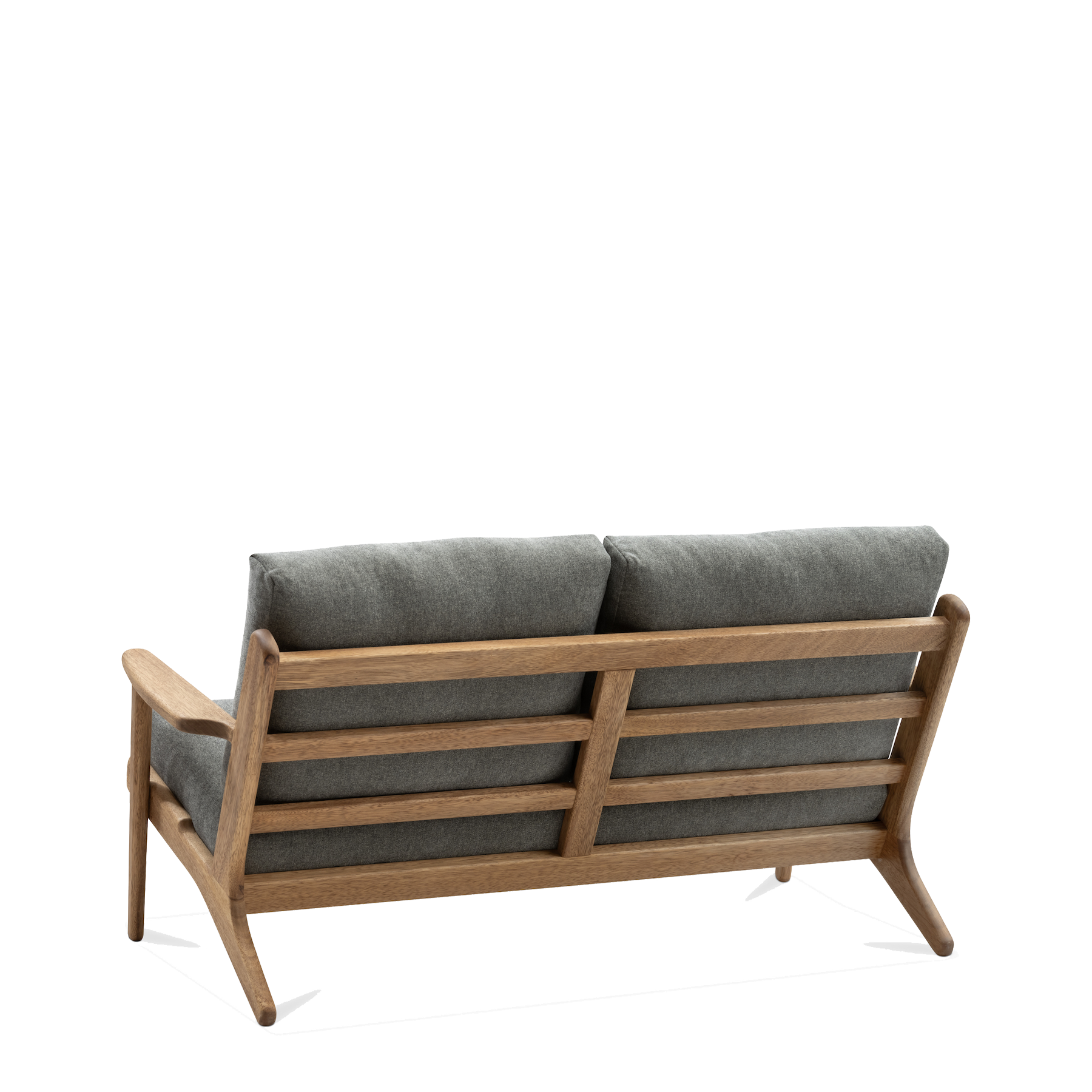 Map 2 Seat Sofa Walnut Frame Evergreen Fog