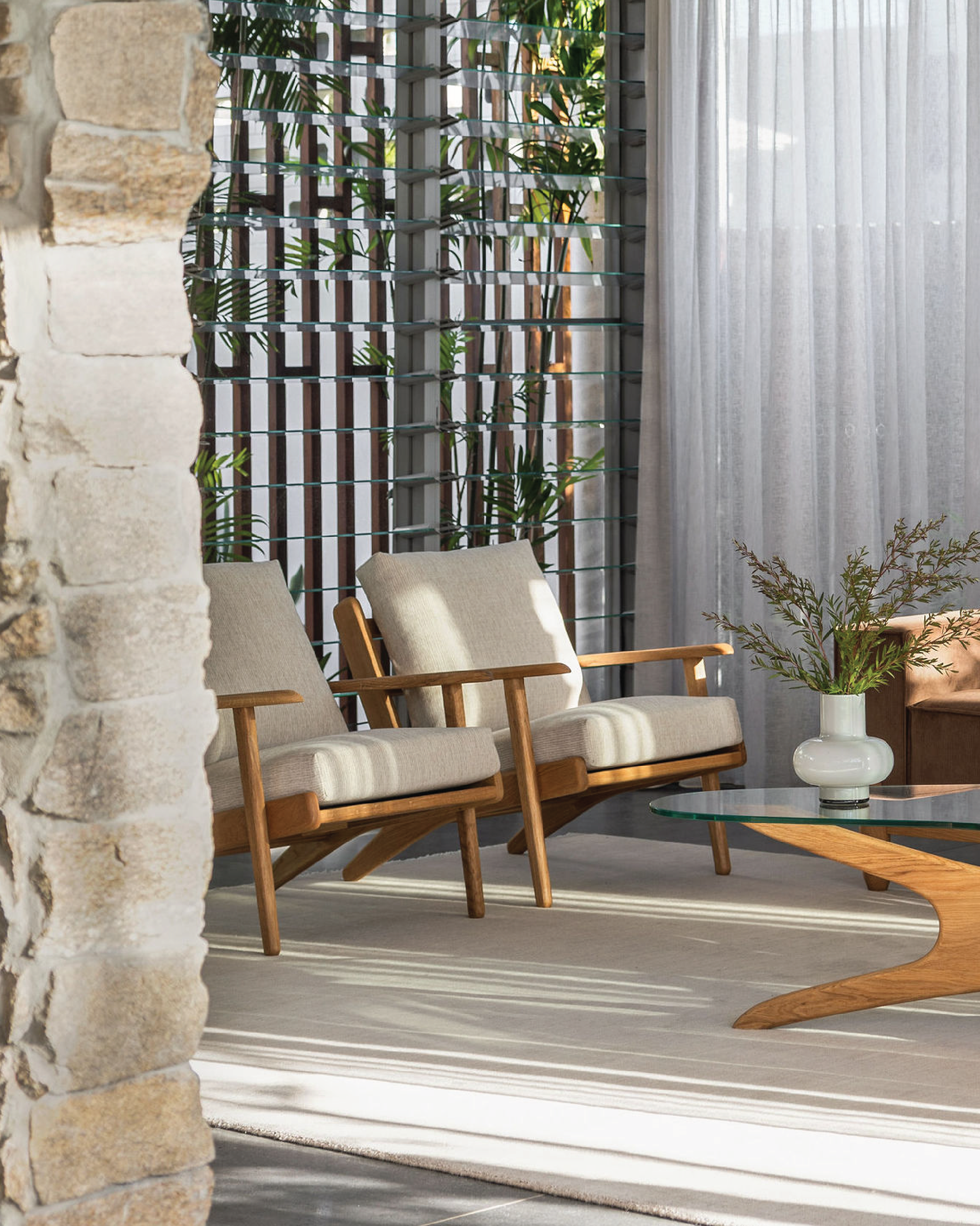 Map Armchair - Oak & Fabric