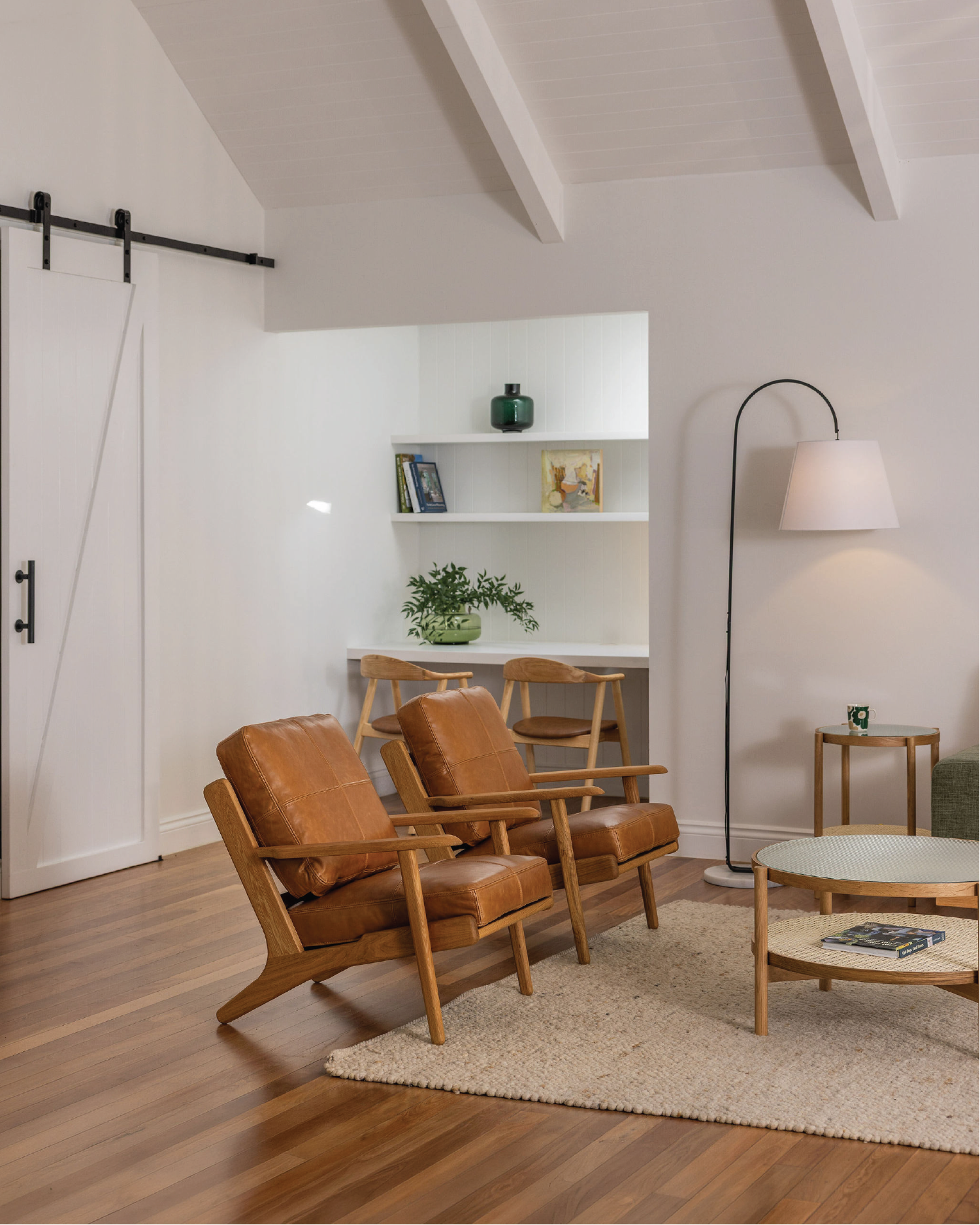 Map Armchair - Oak & Leather