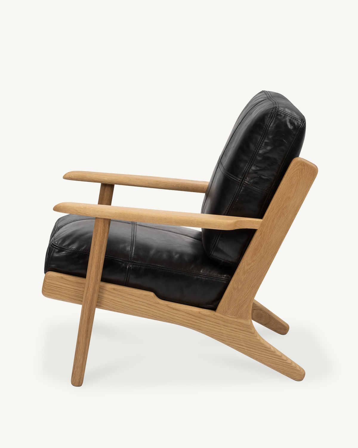 Map Armchair - Oak & Leather