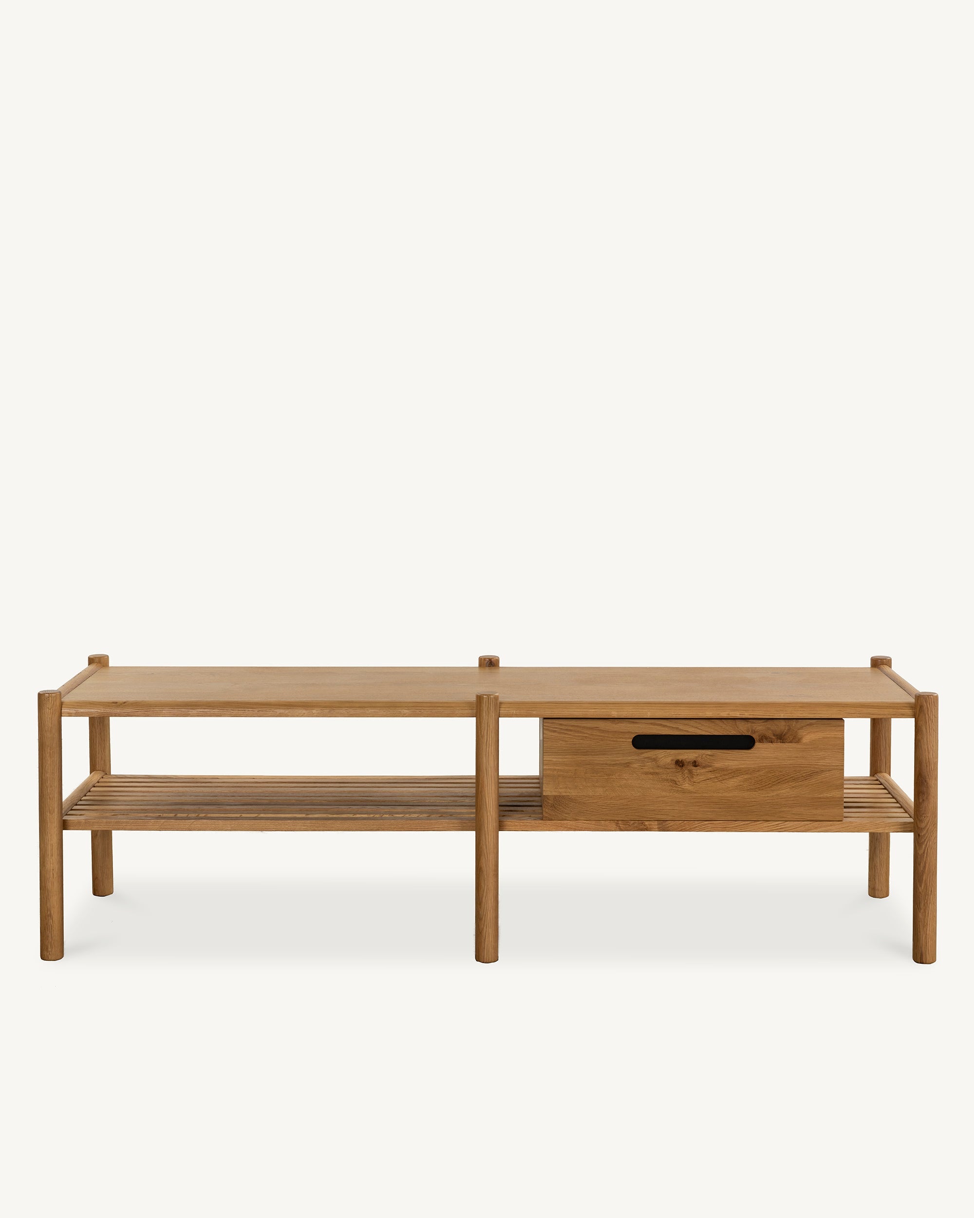 Arna Solid Oak Bench with Drawer