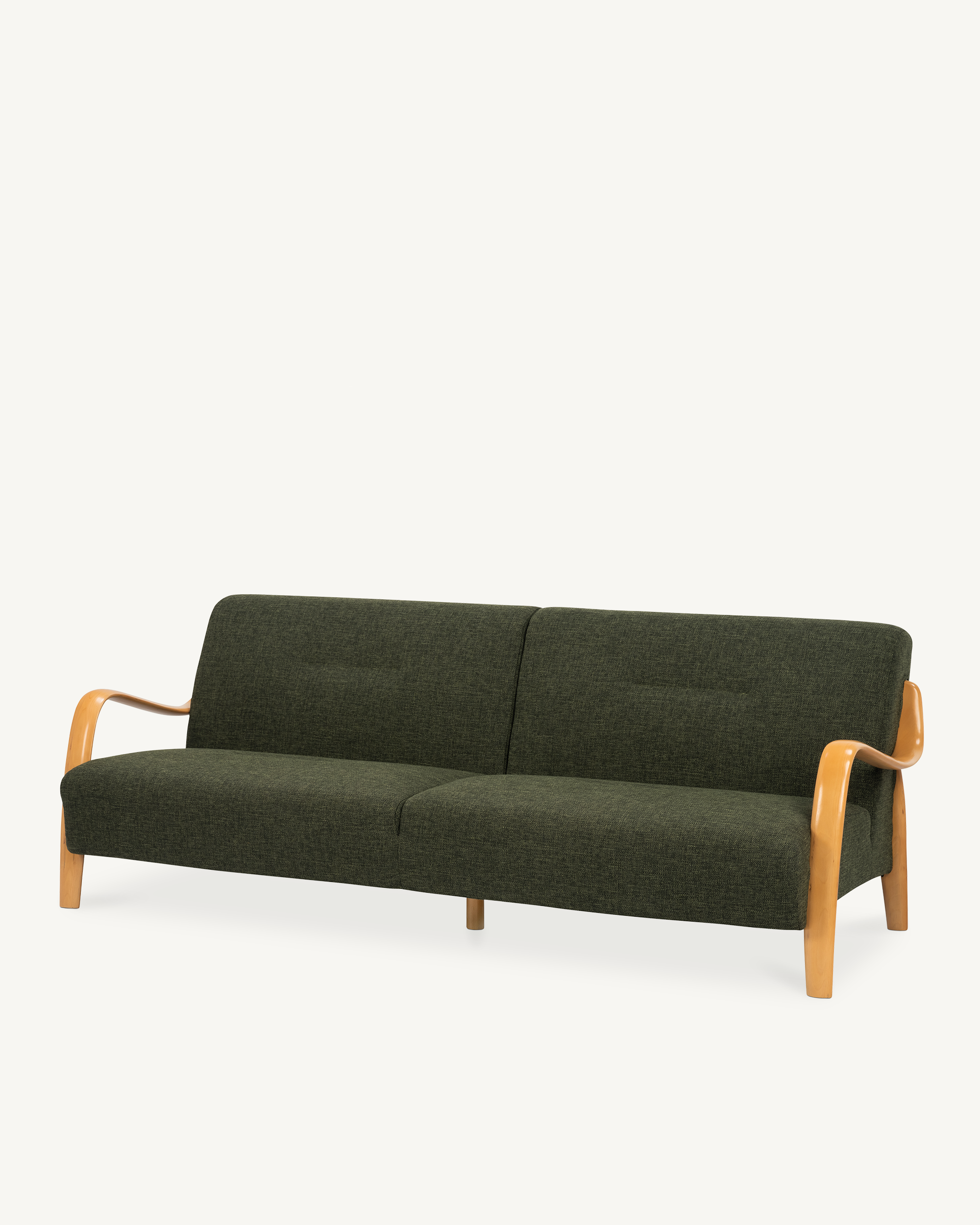 Beech Sofa 3 Seater - Forest Green