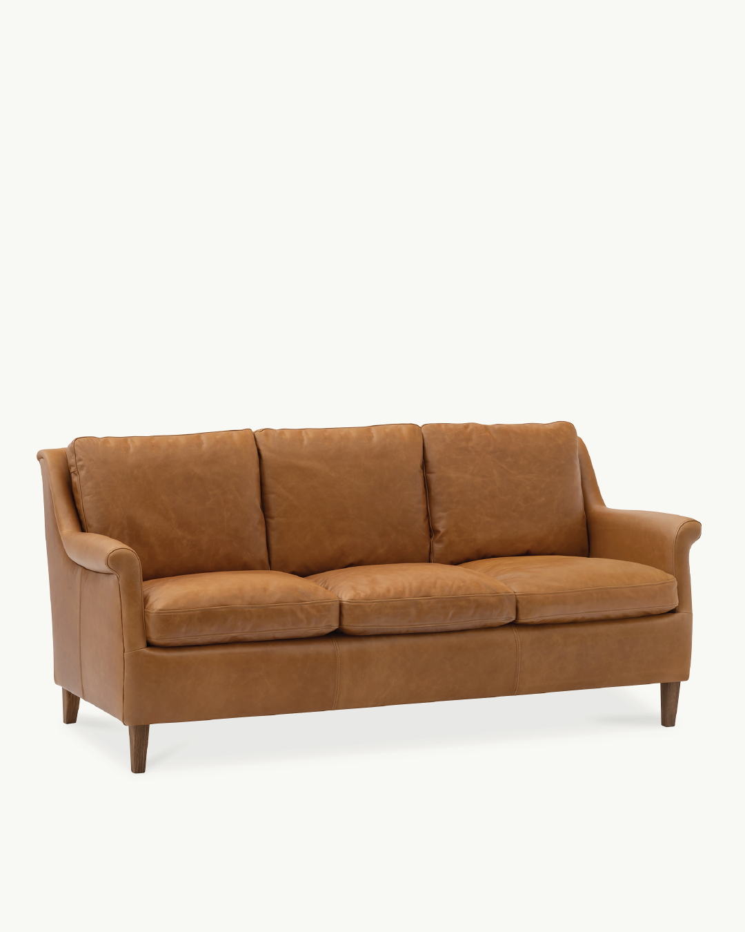 Club 3 Seat Sofa - Tan Leather