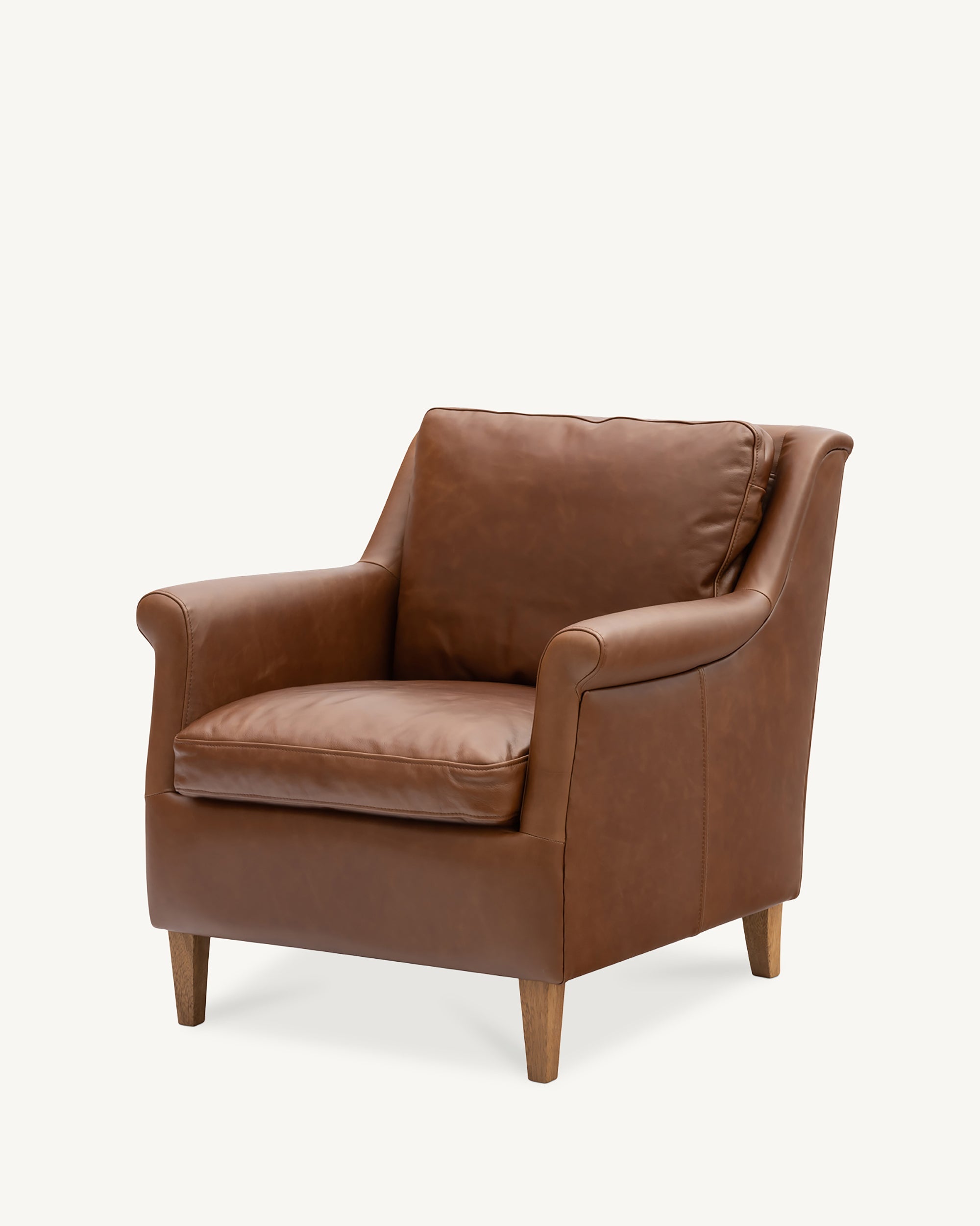 Club Armchair Cigar Brown Authentic Leather