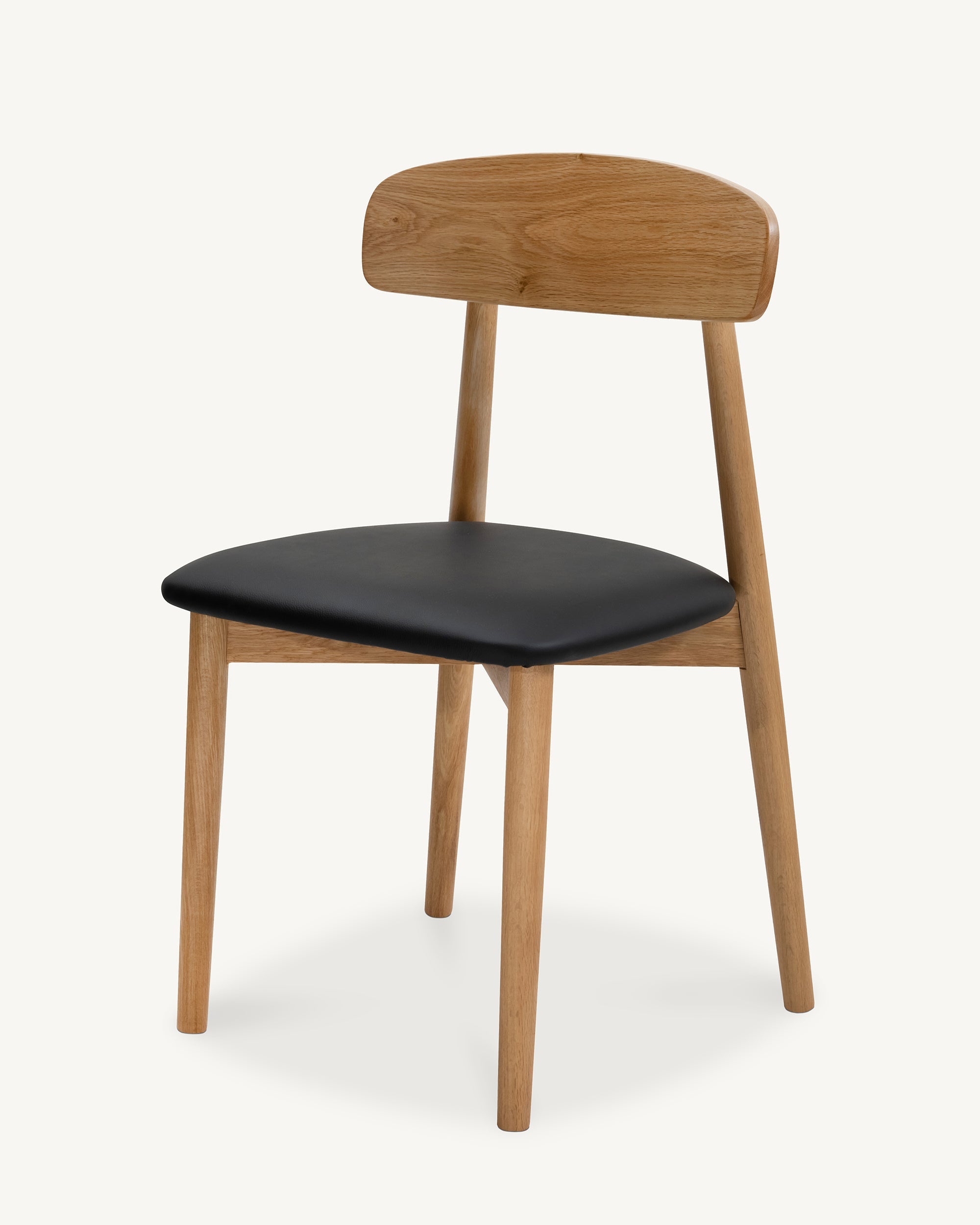 Forest 03 Black Leather Dining Chair