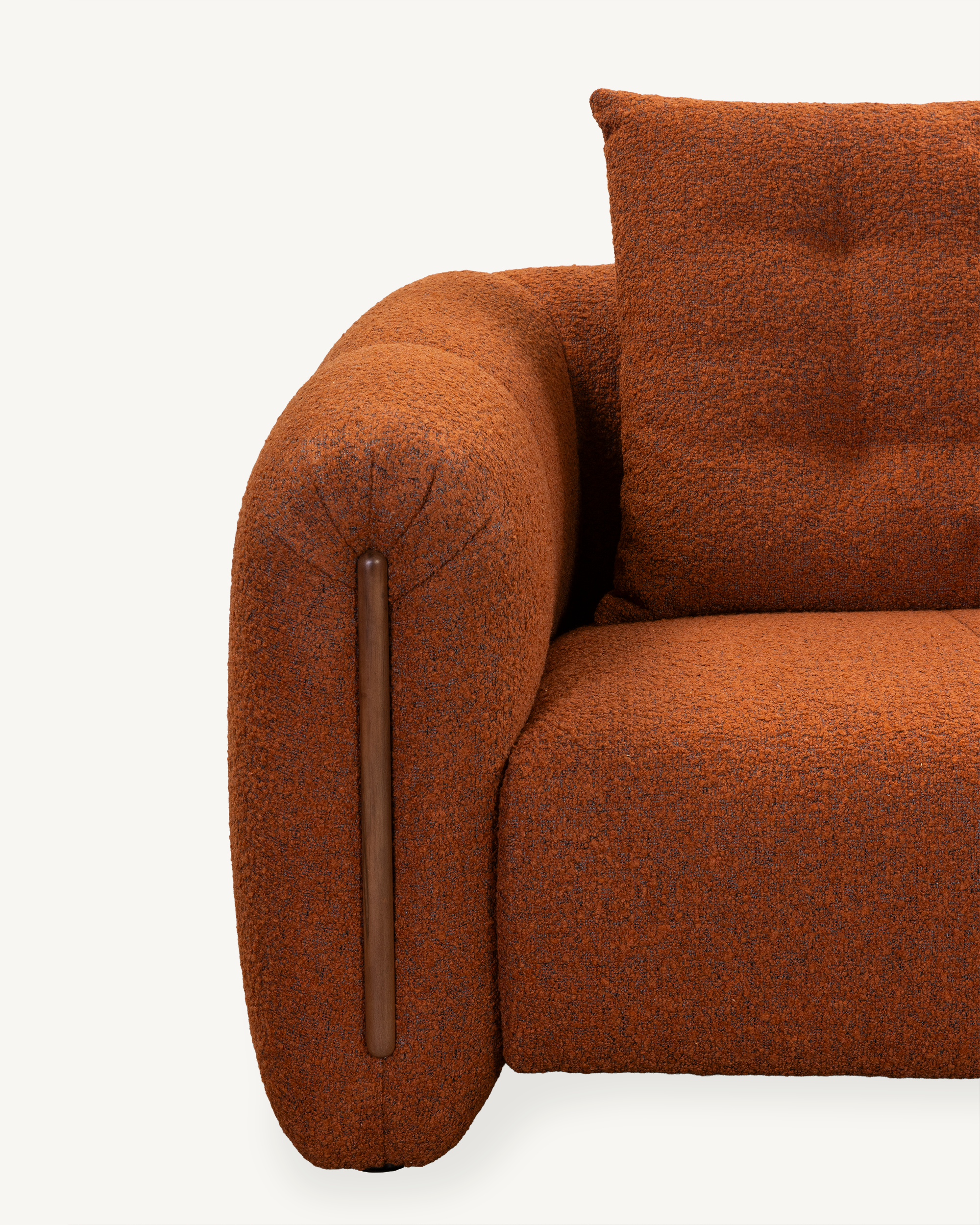 Kurva Sofa 2 Seat - Burnt Orange