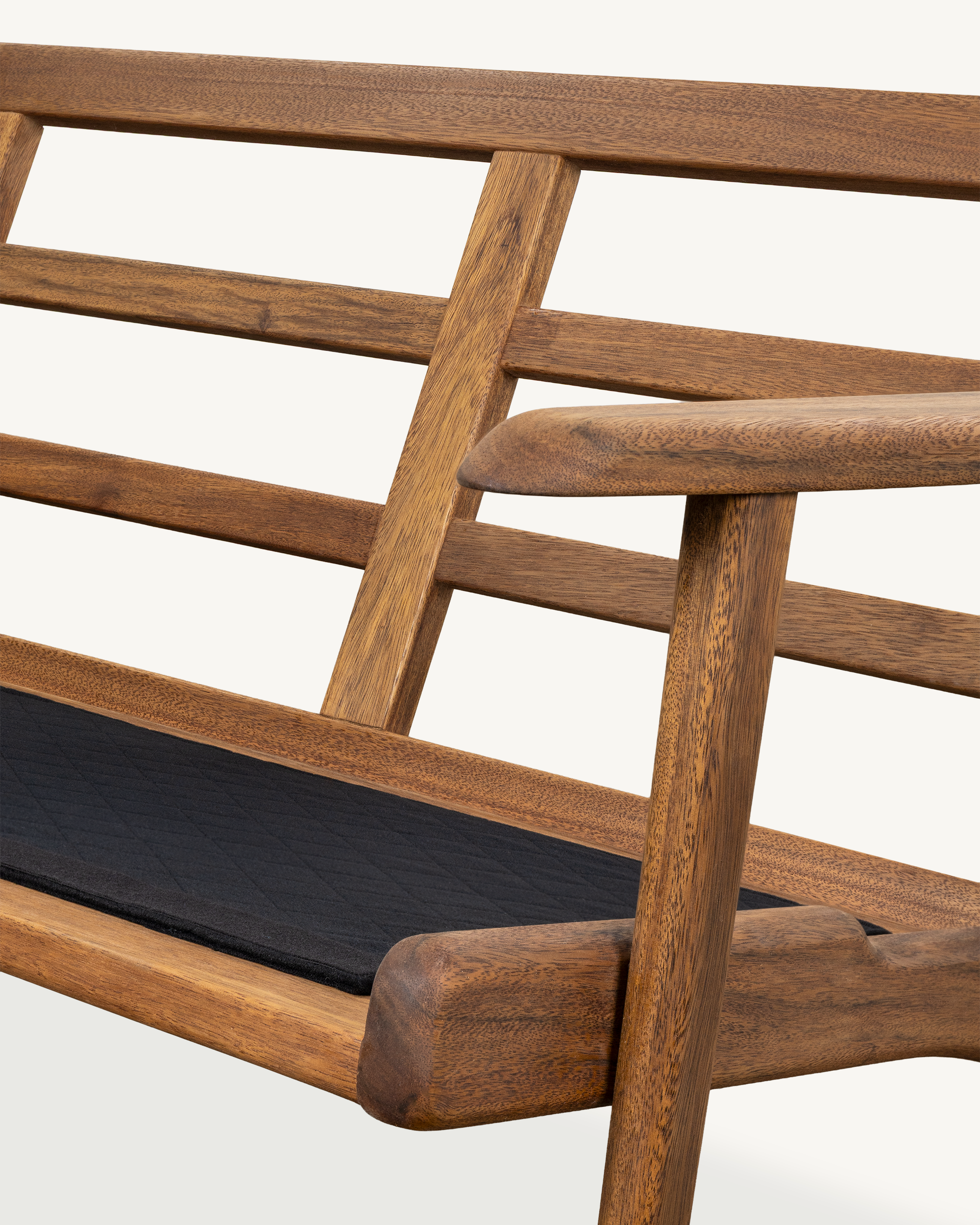 Map 3 Seat Sofa - Walnut & Leather