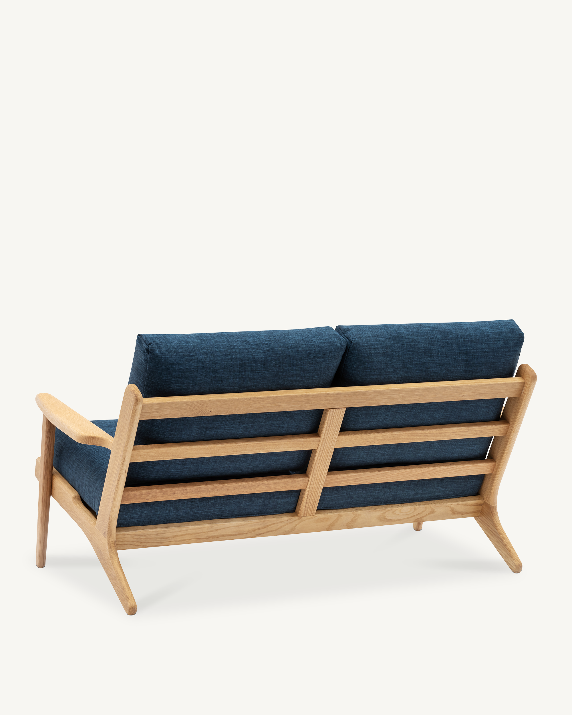 Map 2 Seat Sofa - Oak & Fabric
