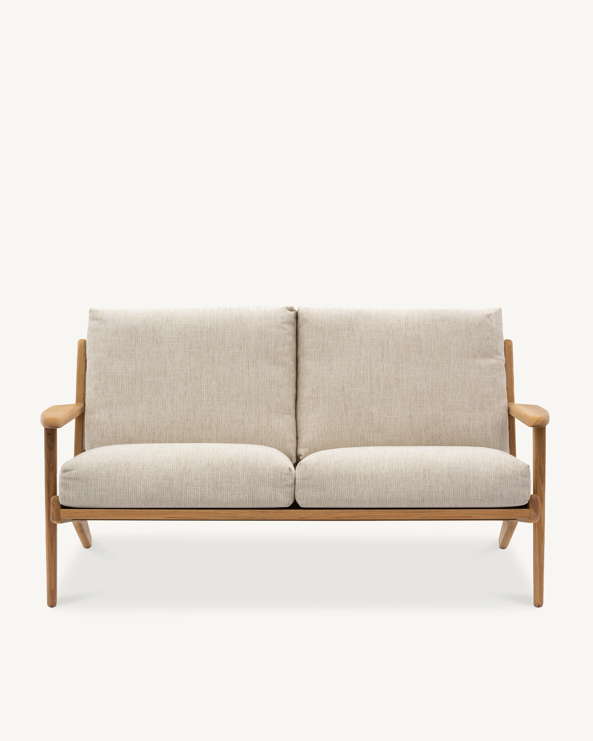 Map 2 Seat Sofa - Oak/Fabric
