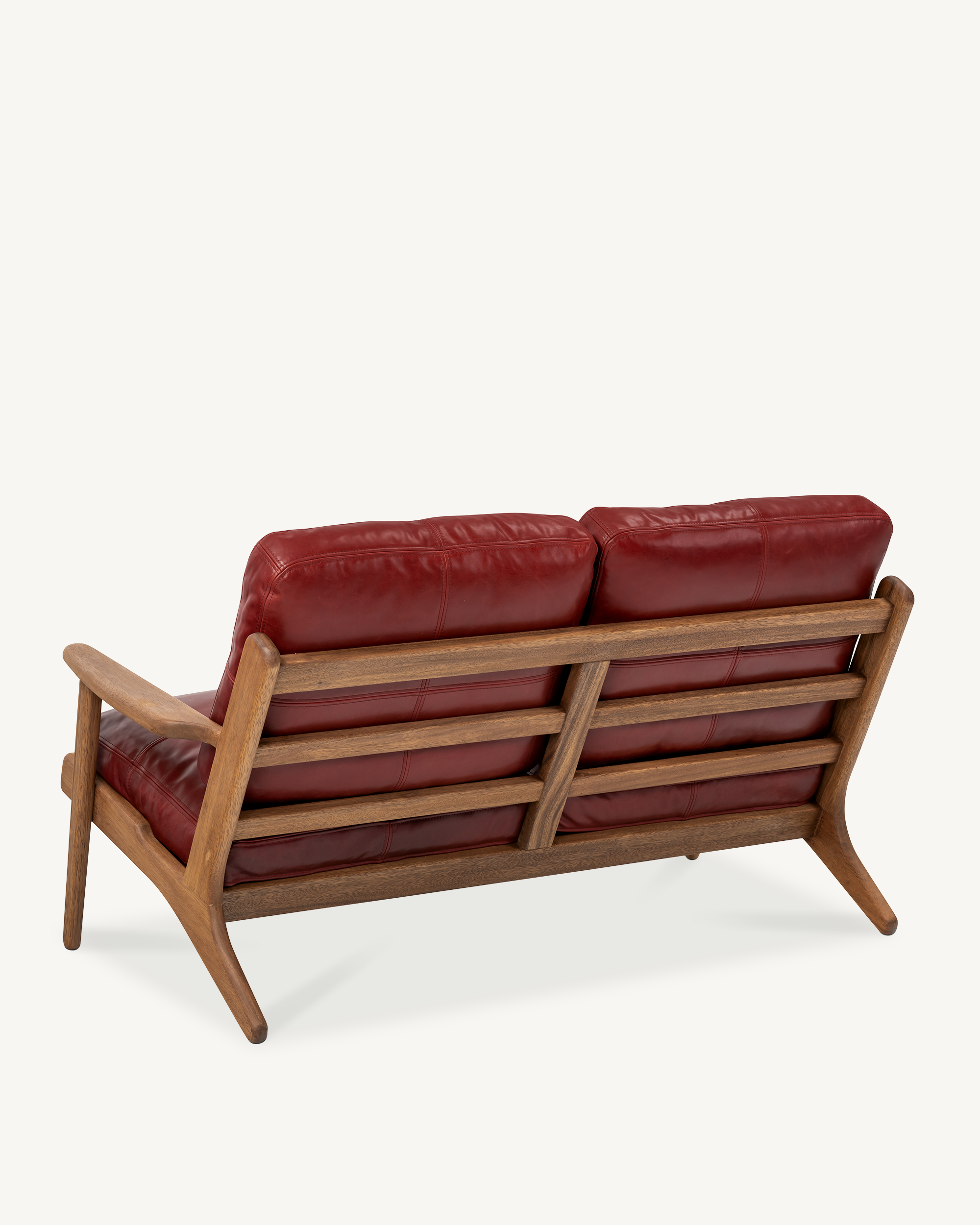Map 2 Seat Sofa - Walnut & Leather