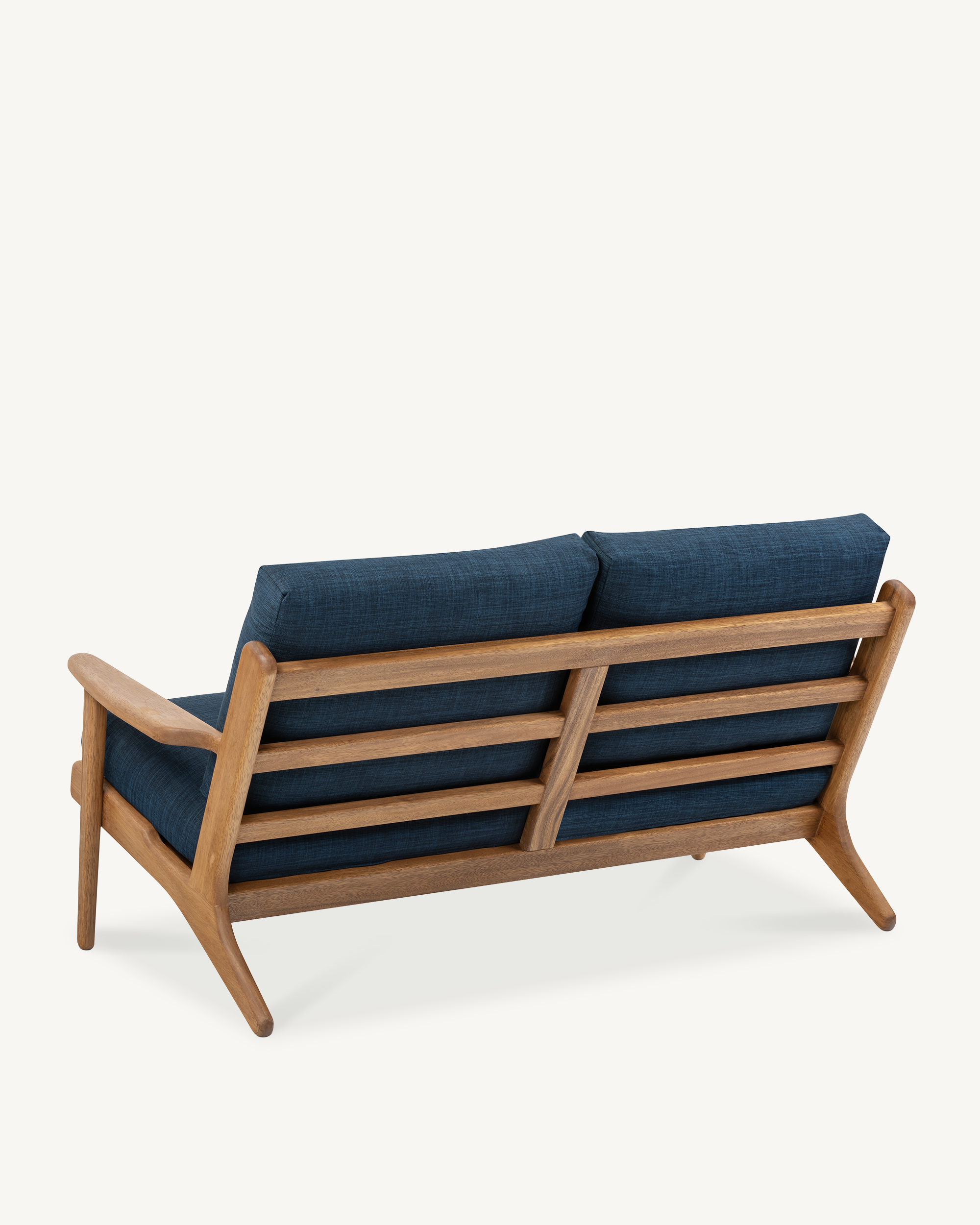 Map 2 Seat Sofa - Walnut & Fabric