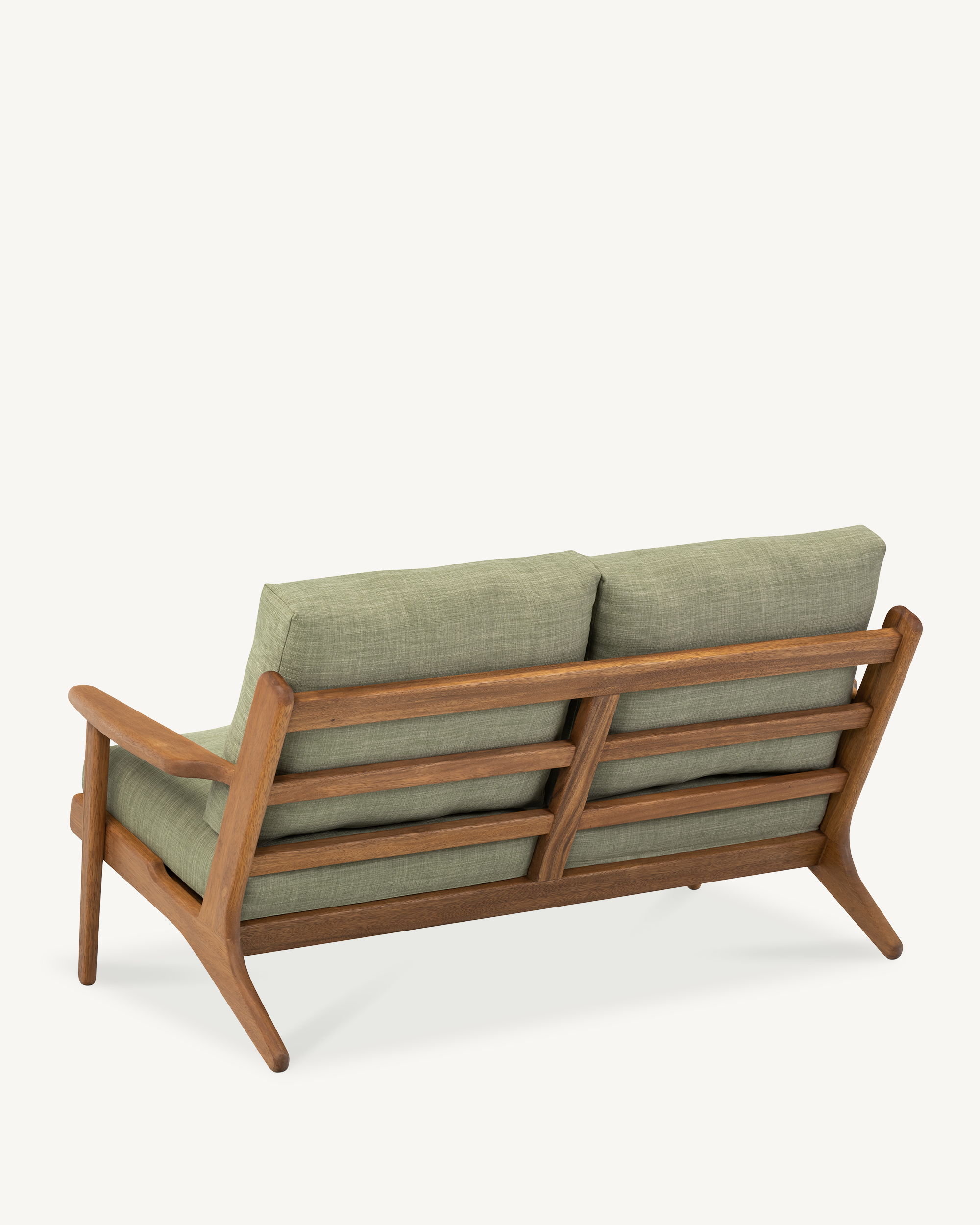Map 2 Seat Sofa - Walnut & Fabric