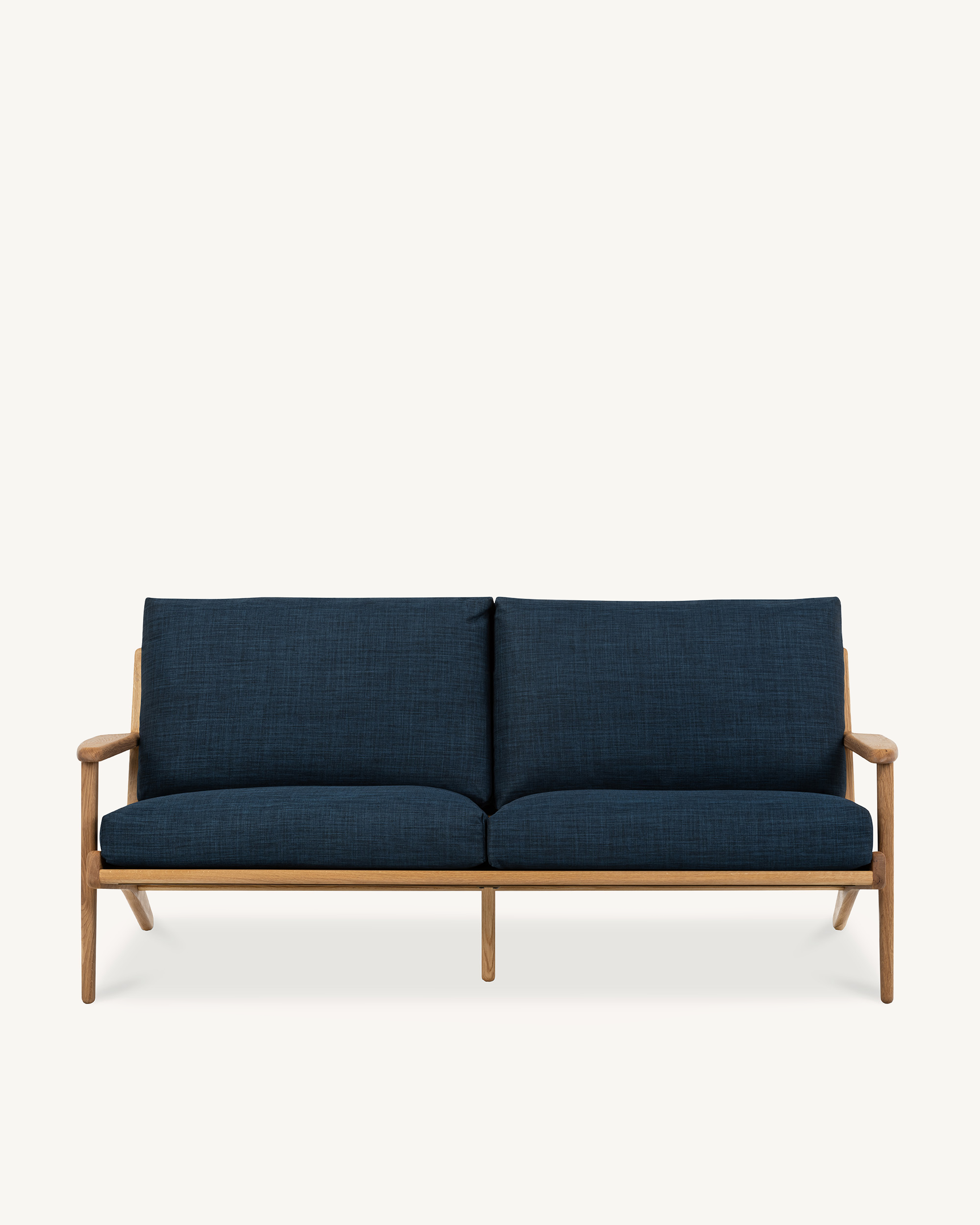 Map 3 Seat Sofa - Oak/Fabric