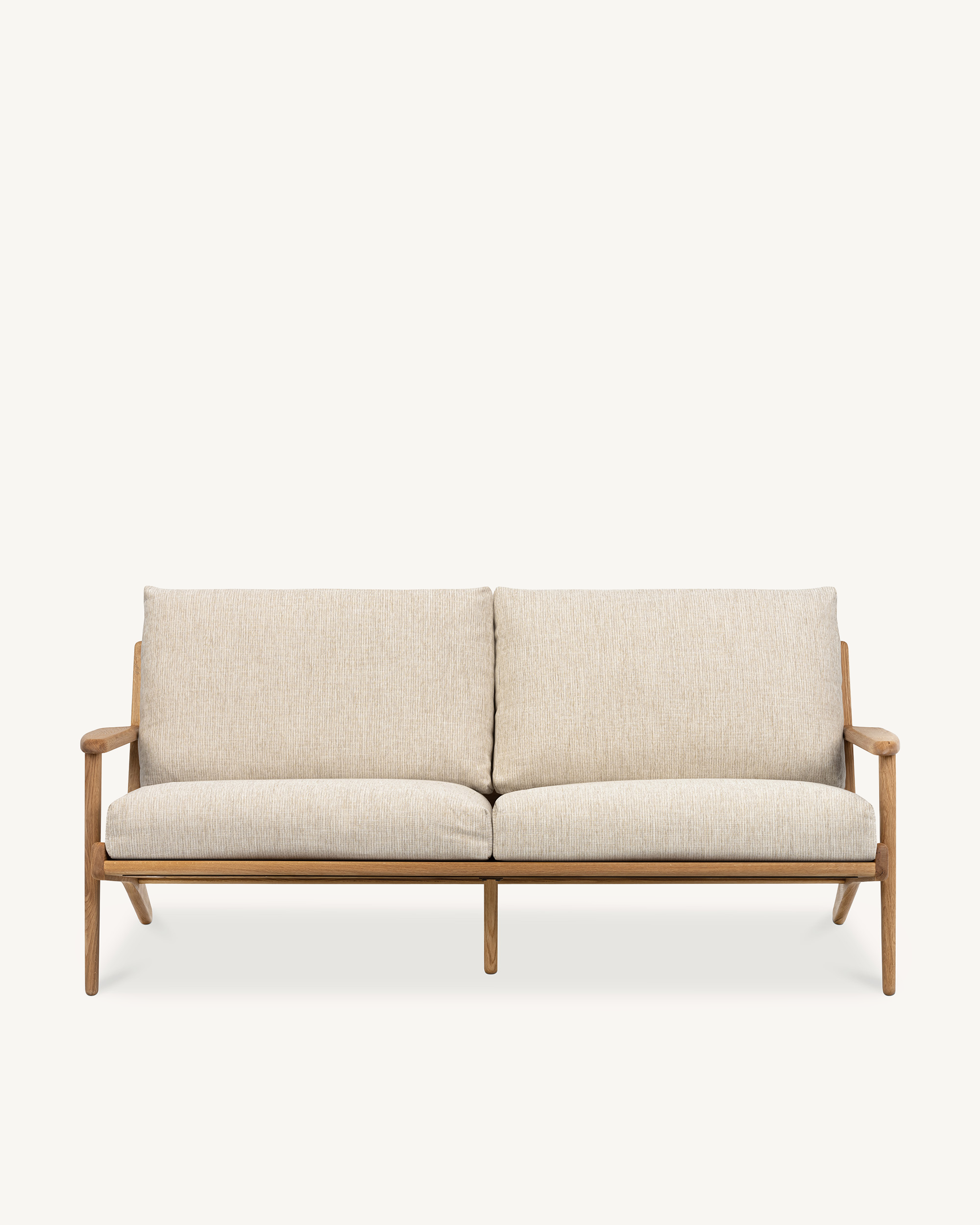 Map 3 Seat Sofa (Oak Frame/Sandstone)