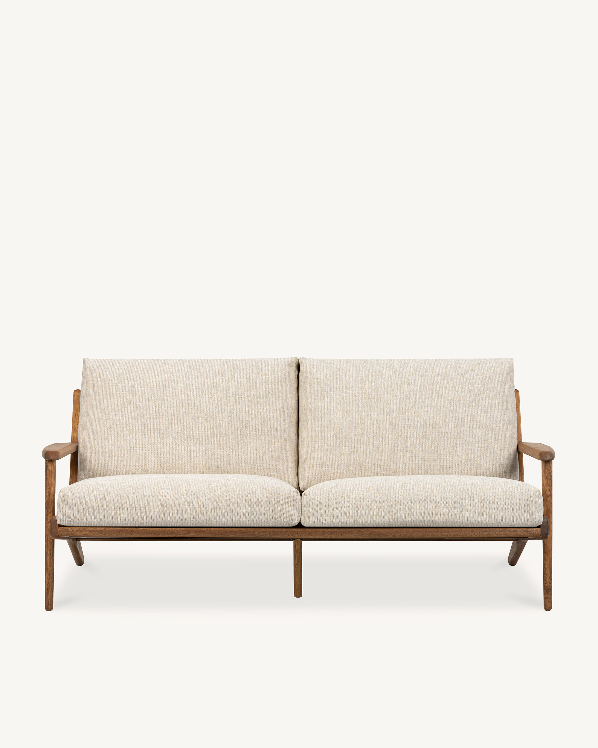 Map 3 Seat Sofa - Walnut/Fabric