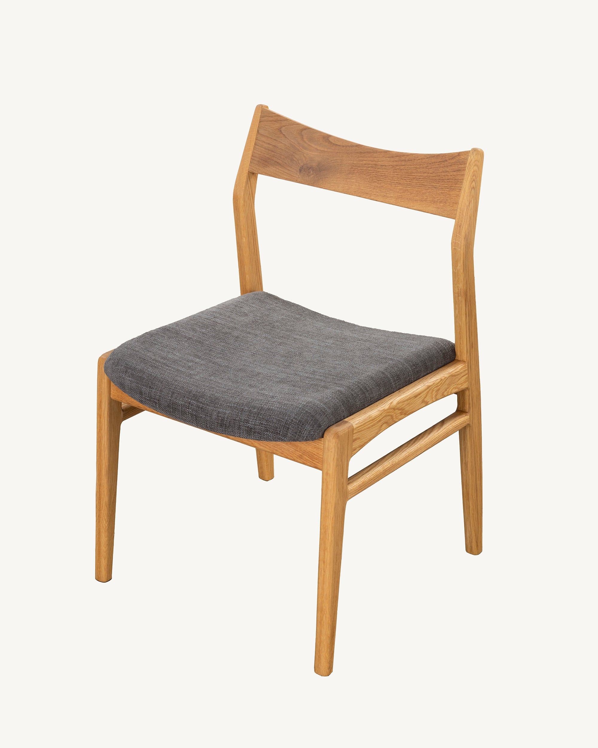 Metsa 01 Solid Oak Dining Chair Charcoal