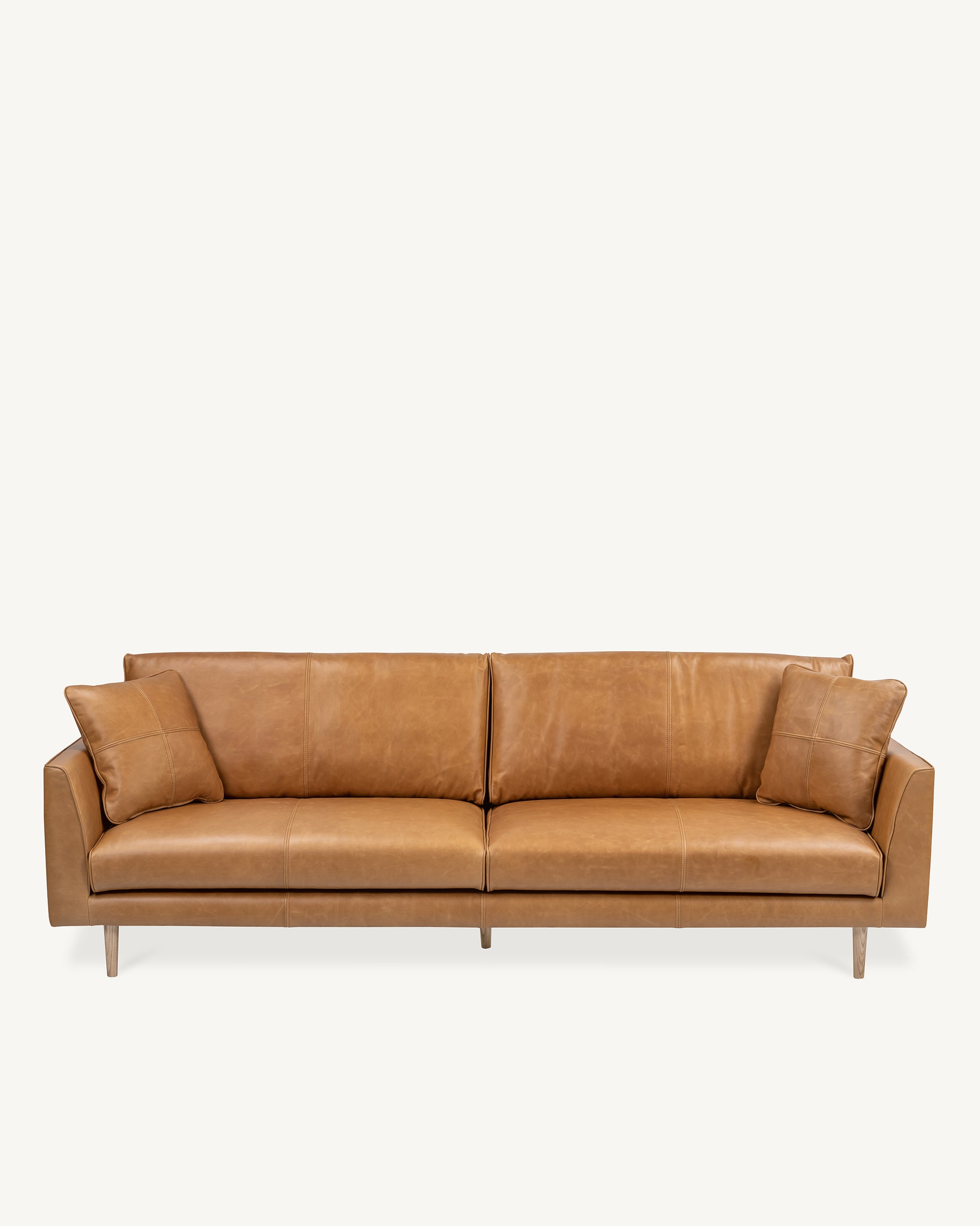 Narvik 4 Seat Sofa Tan Full-Grain Leather
