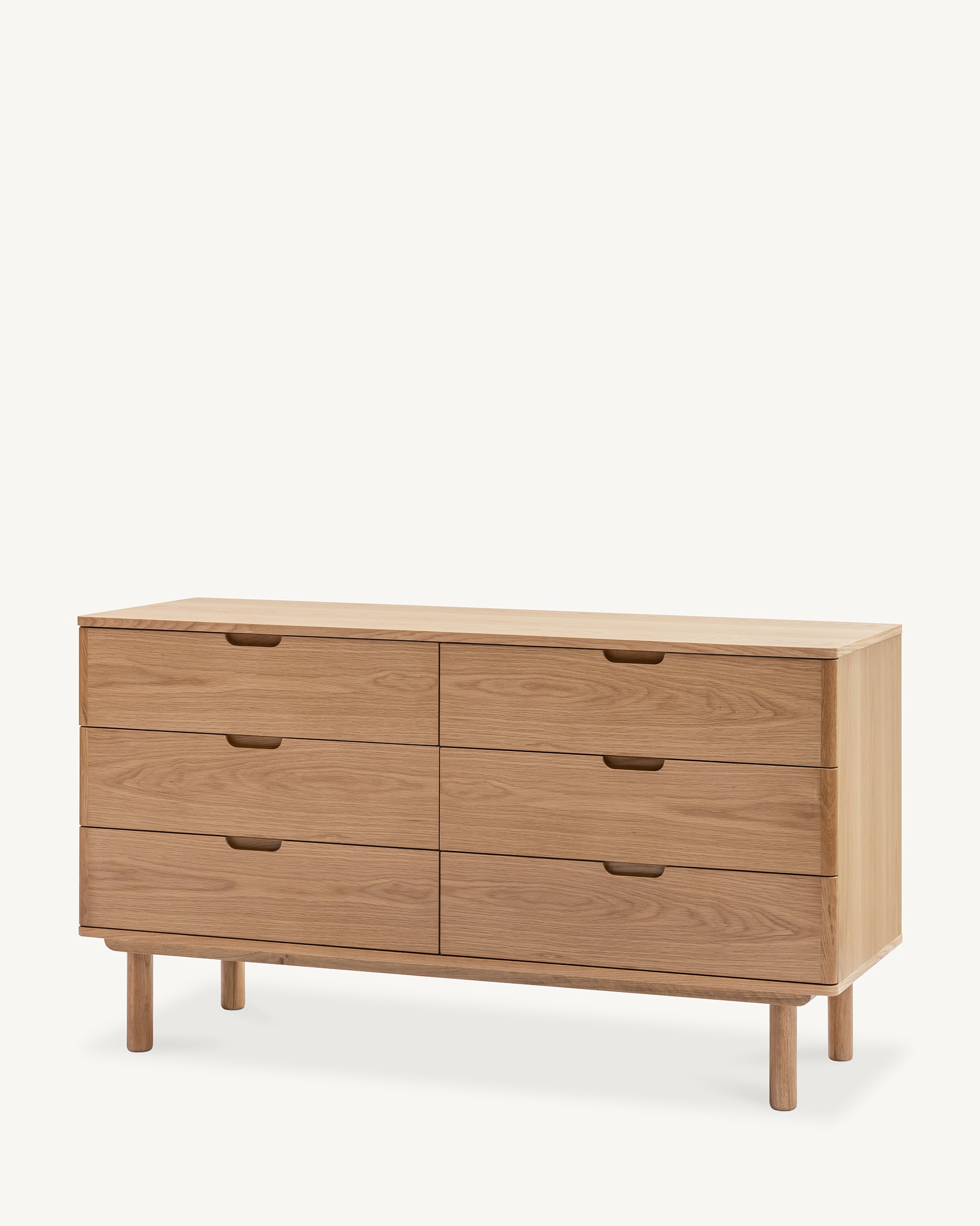 Orrma Oak Wide Chest of 6 Drawers