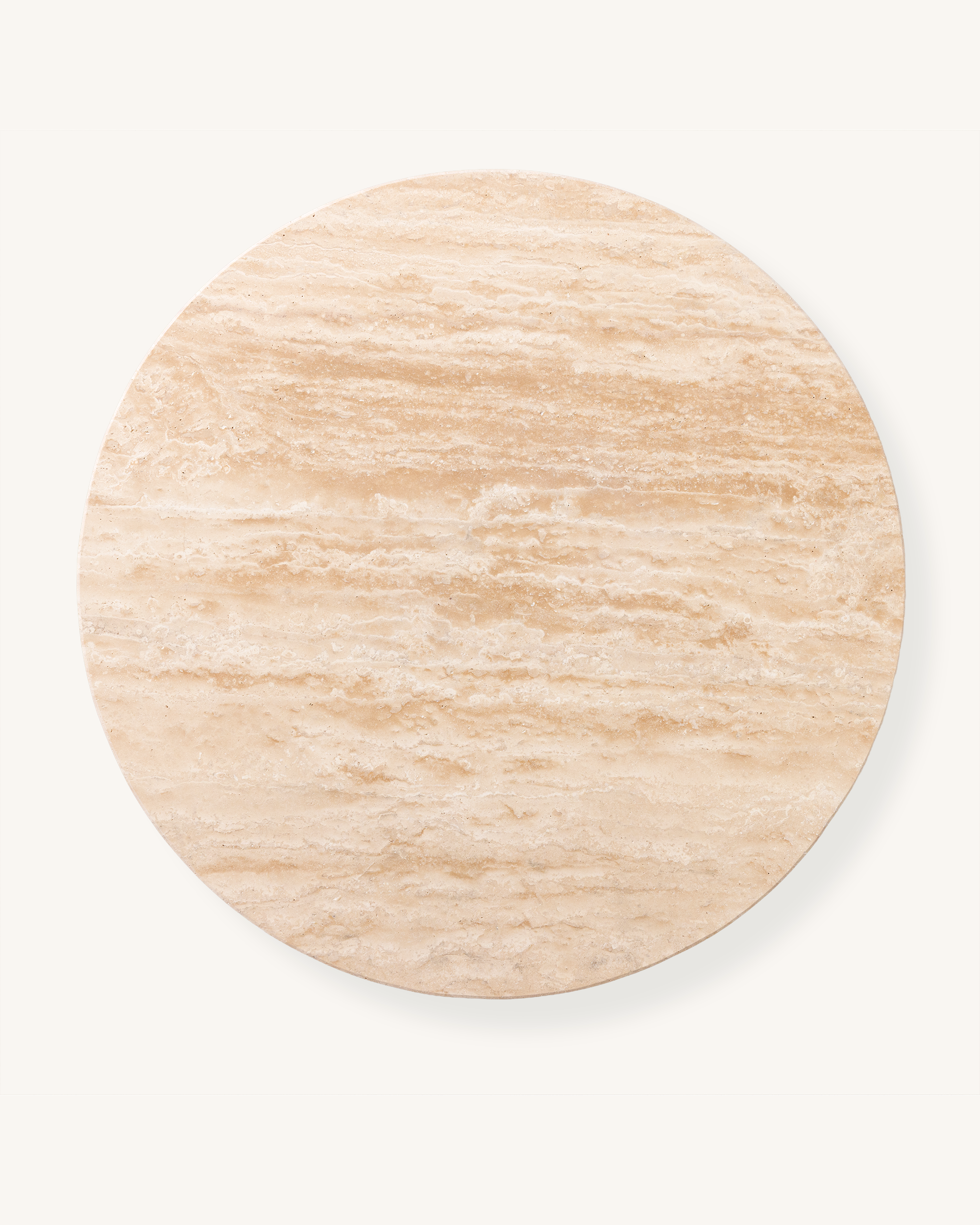 Forest Oak & Travertine Round Side Table