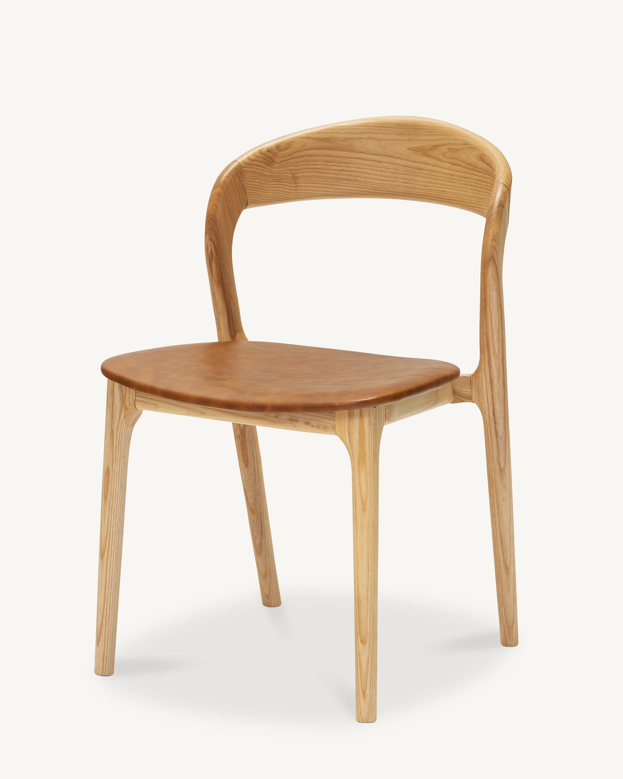 Vara 01 Ash Tan Faux Leather Dining Chair