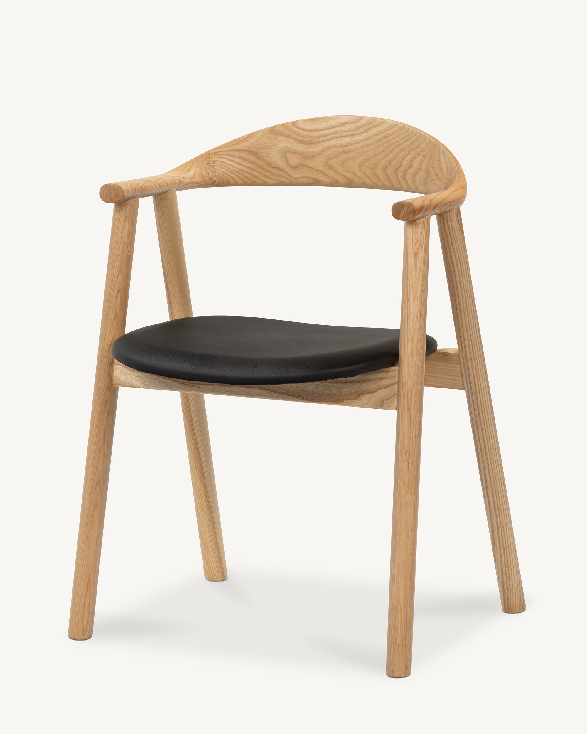 Vara 02 Black Faux Leather Dining Chair