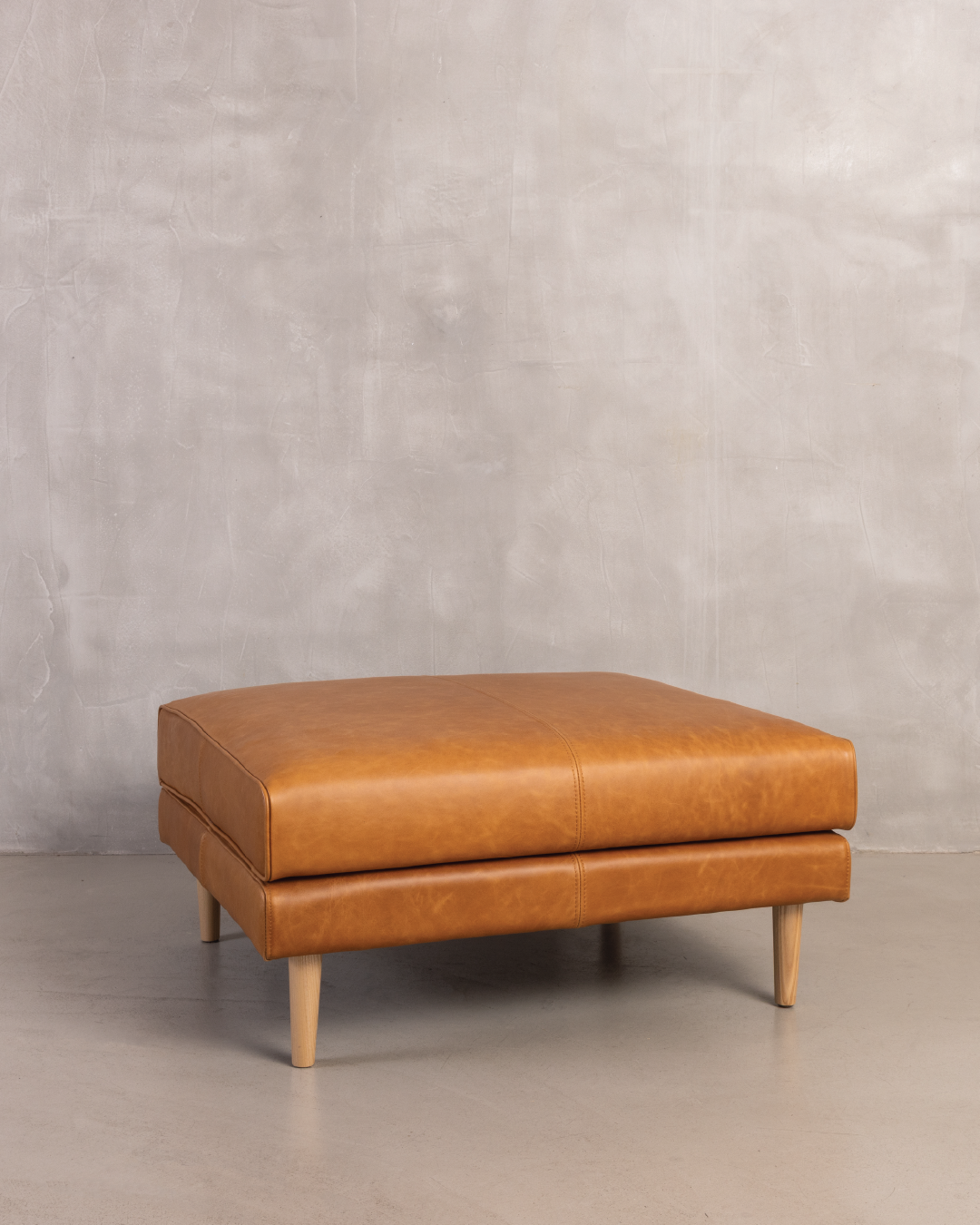 Narvik Ottoman Medium - Tan Leather