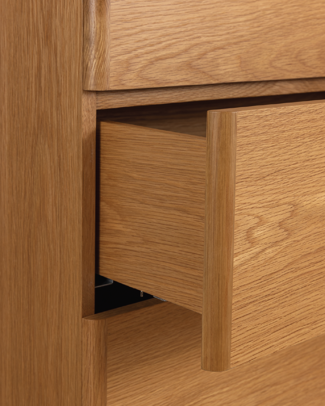 Orrma Narrow Chest of 4 Oak Drawers