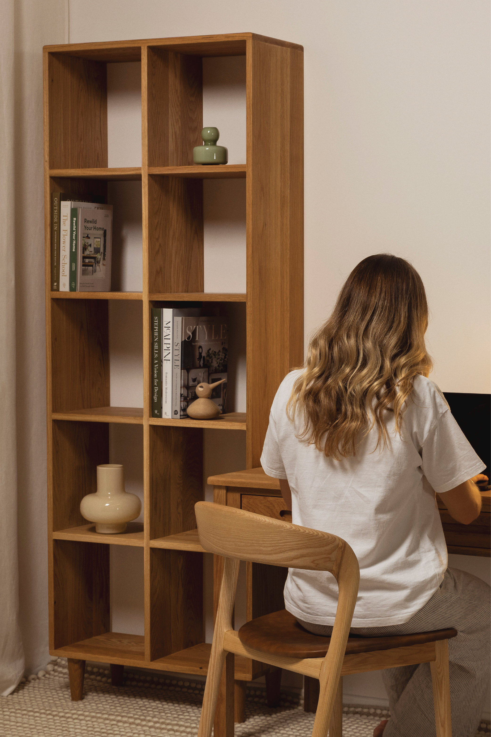 Metsa 01 Solid Oak Bookcase