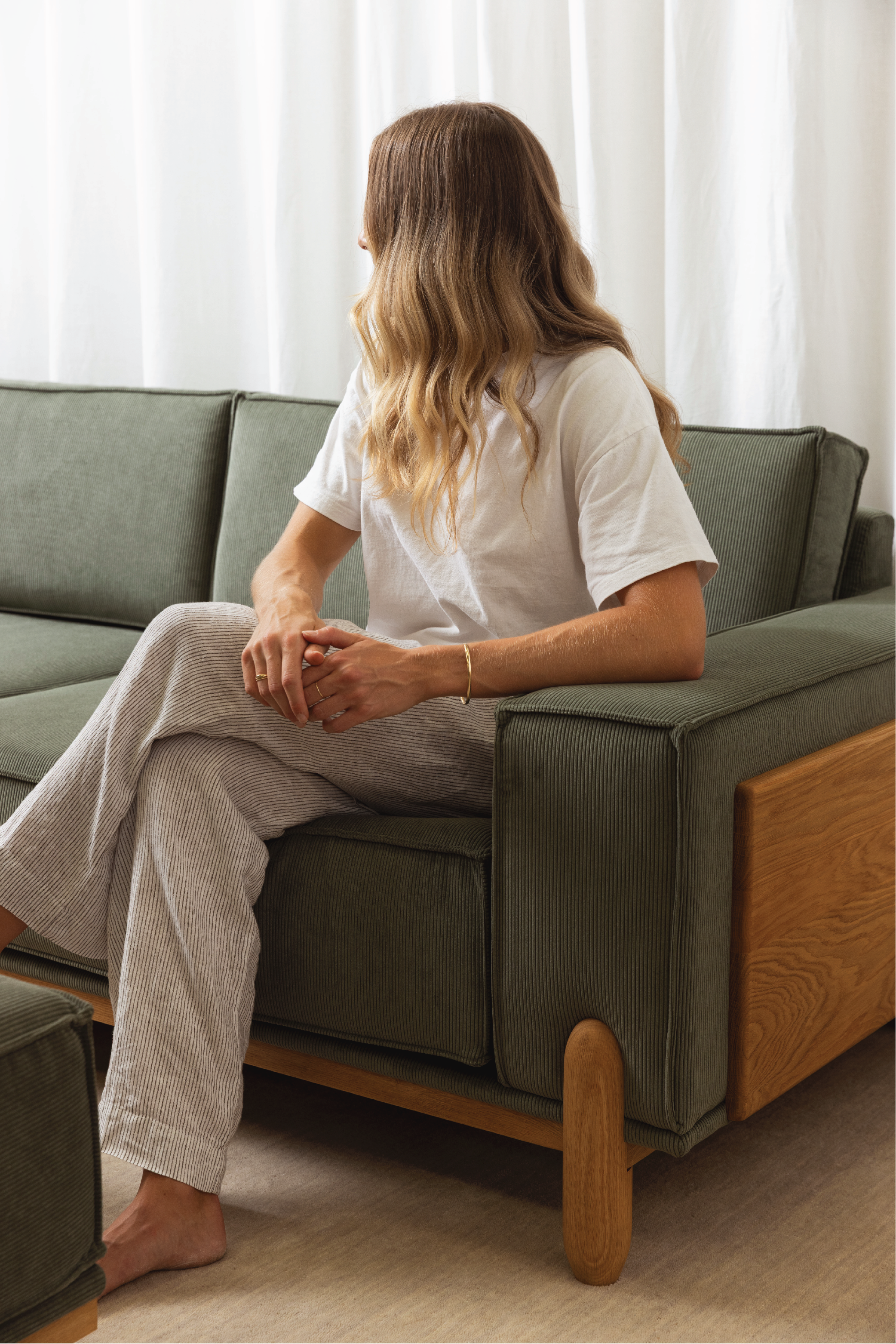 Norrsken 3 Seat Sofa Eucalyptus