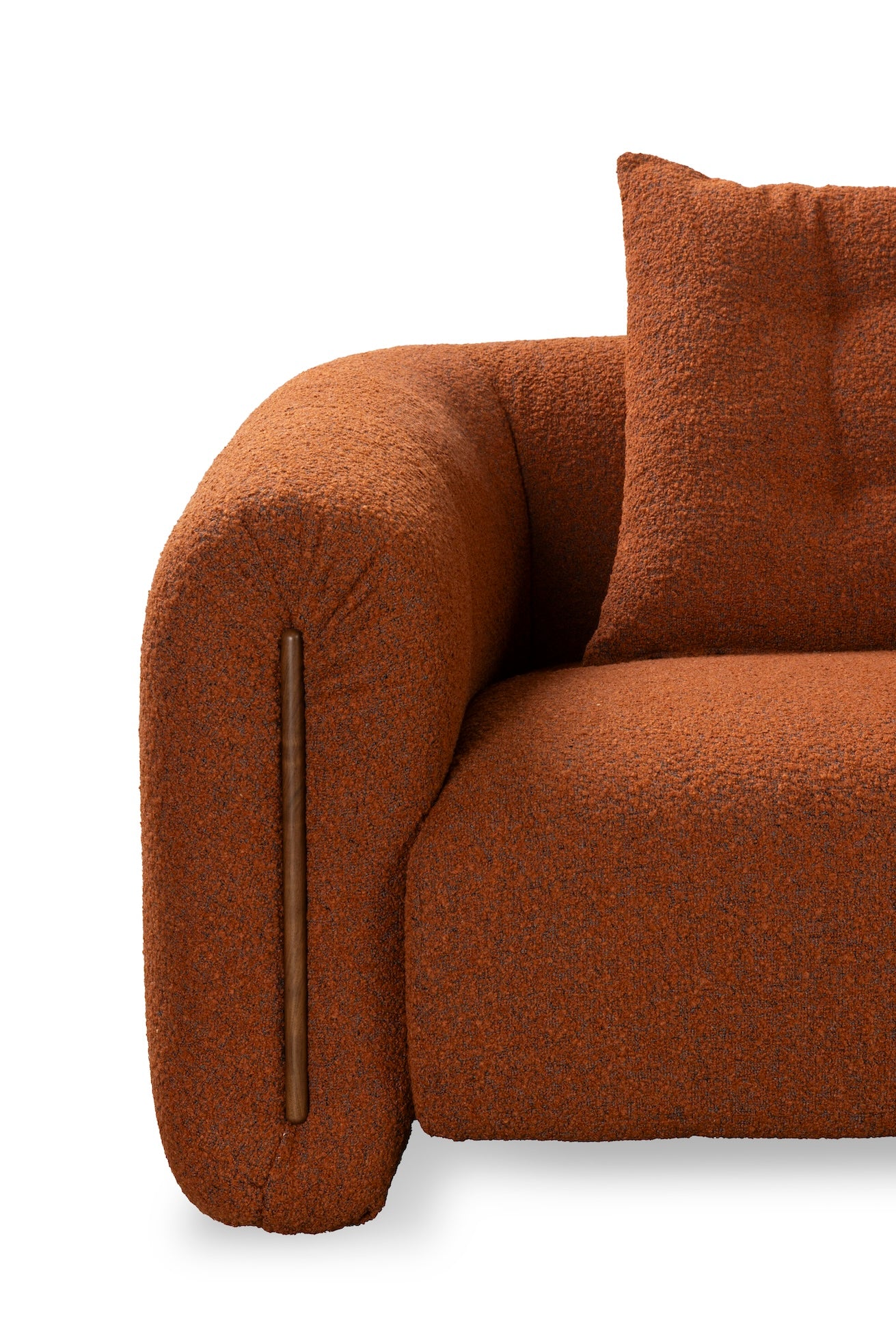Kurva 3 Seat Sofa Burnt Orange