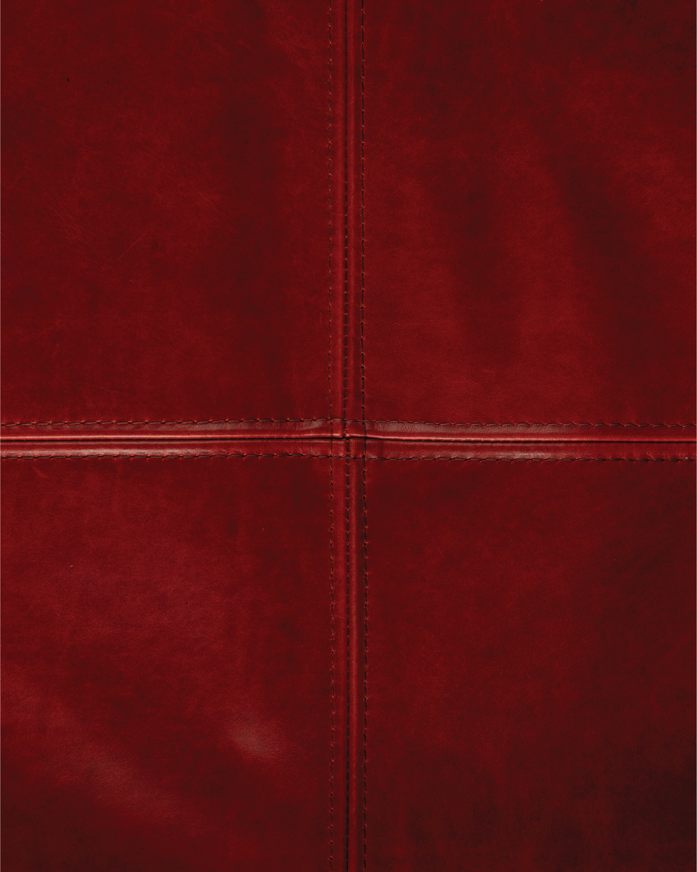 Map 2 Seat Sofa (Oak/Red Leather)