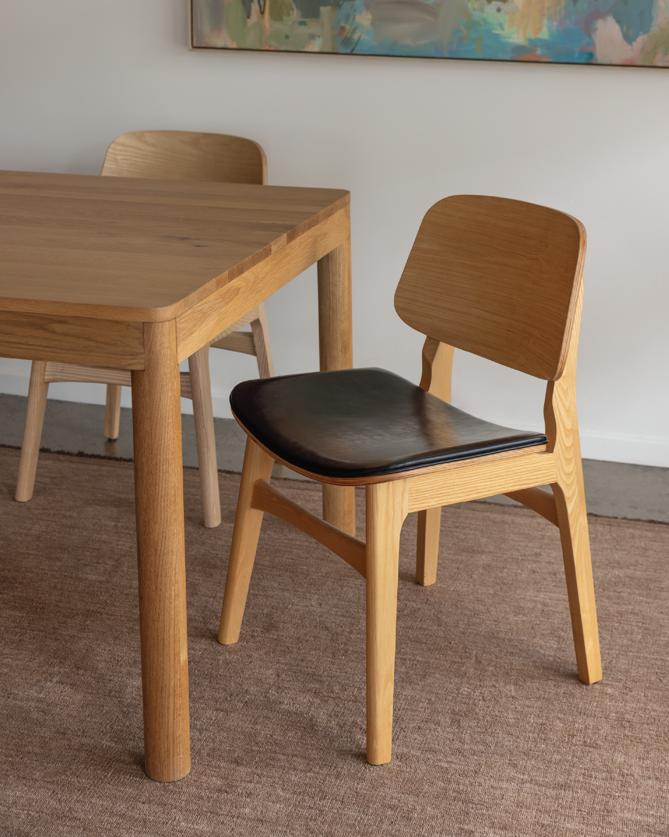 Vara 03 Black Faux Leather Dining Chair