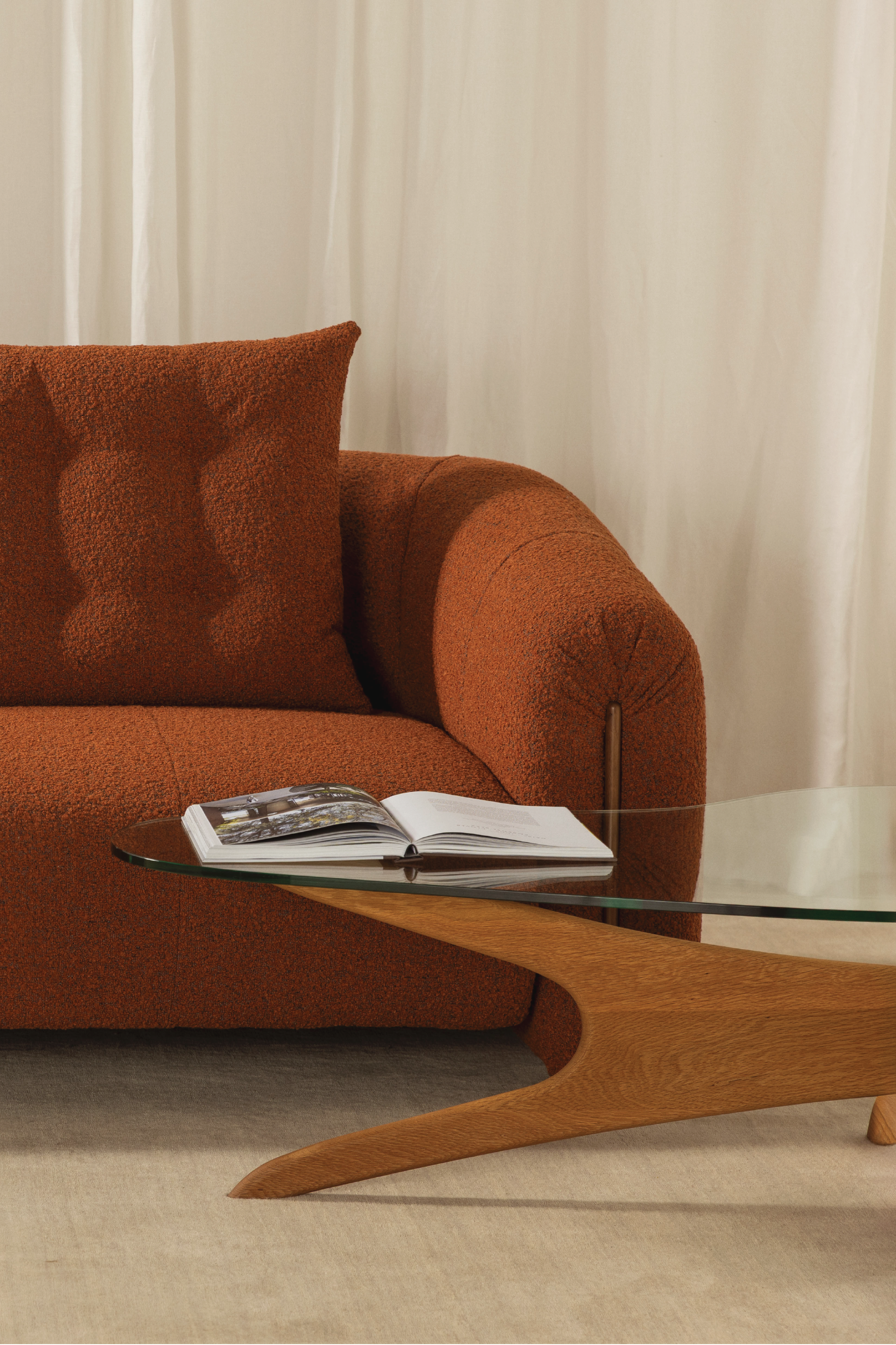 Vastra Glass Coffee Table Inspired by Noguchi Coffee Table