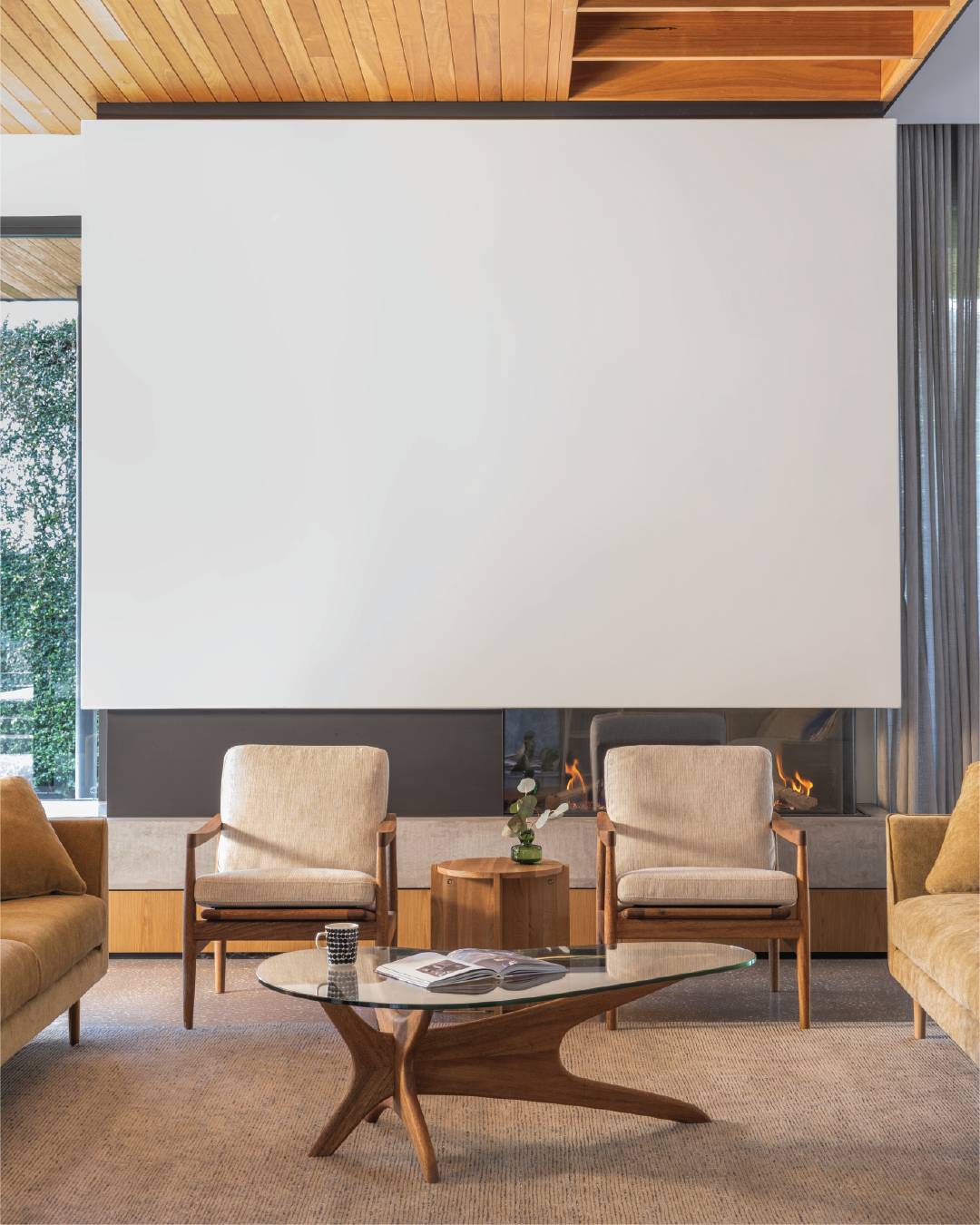 Den Armchair - Walnut & Fabric