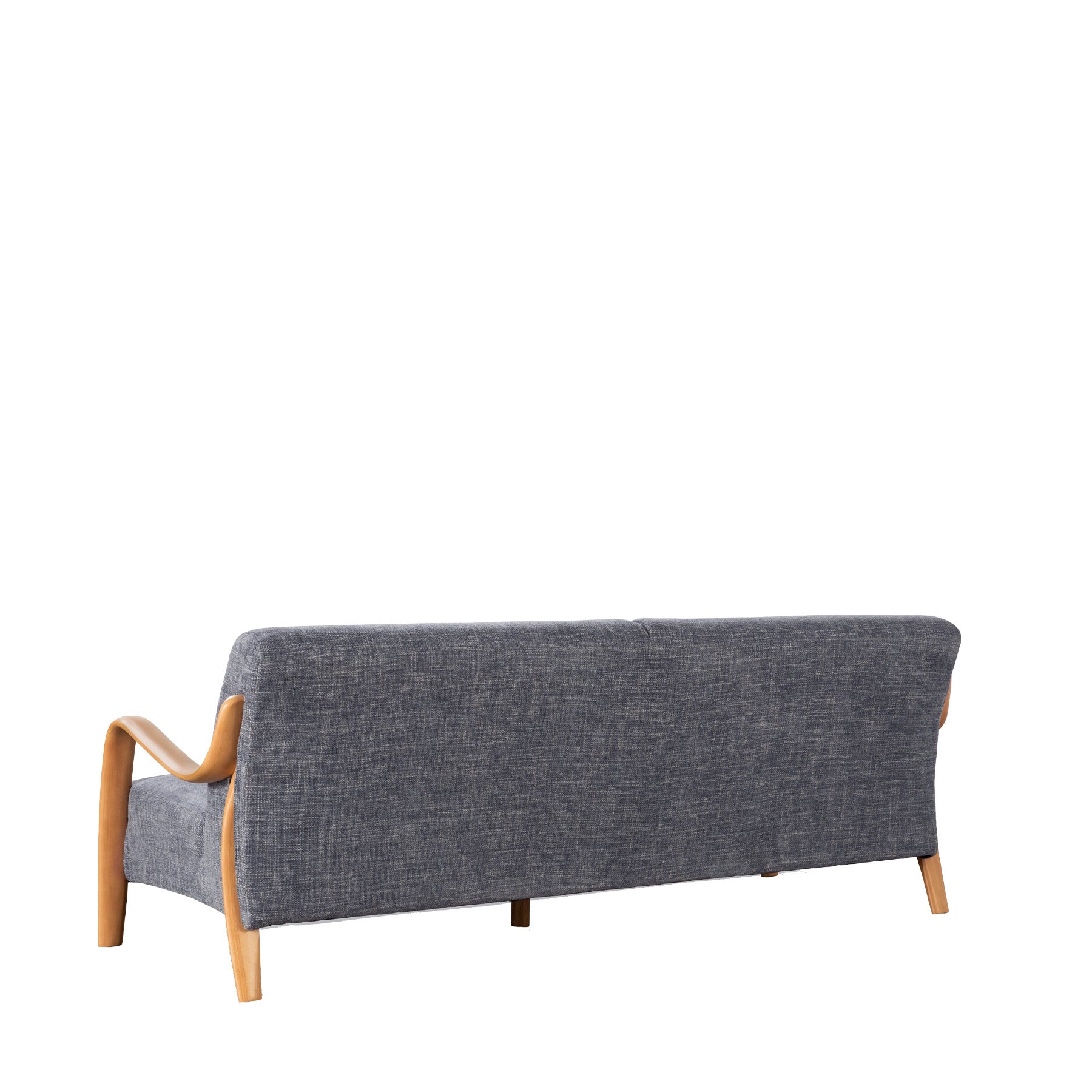 Beech Mid-Century 3 Seat Sofa Sea Haze