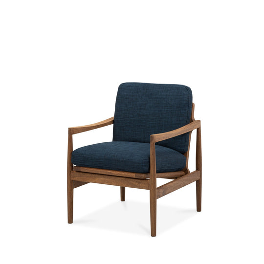 Den Armchair (Walnut Frame/Royal Blue)